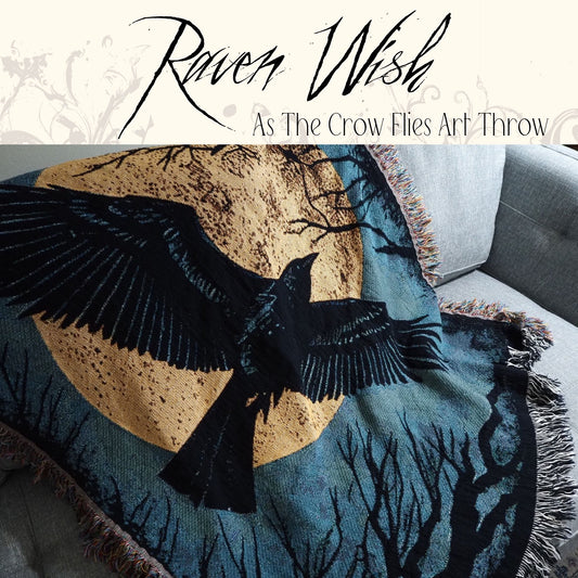 As the Crow Flies Cotton Tapestry Art Blanket