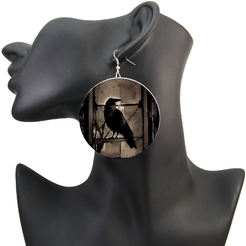 The Raven Waits Noir Style Earrings