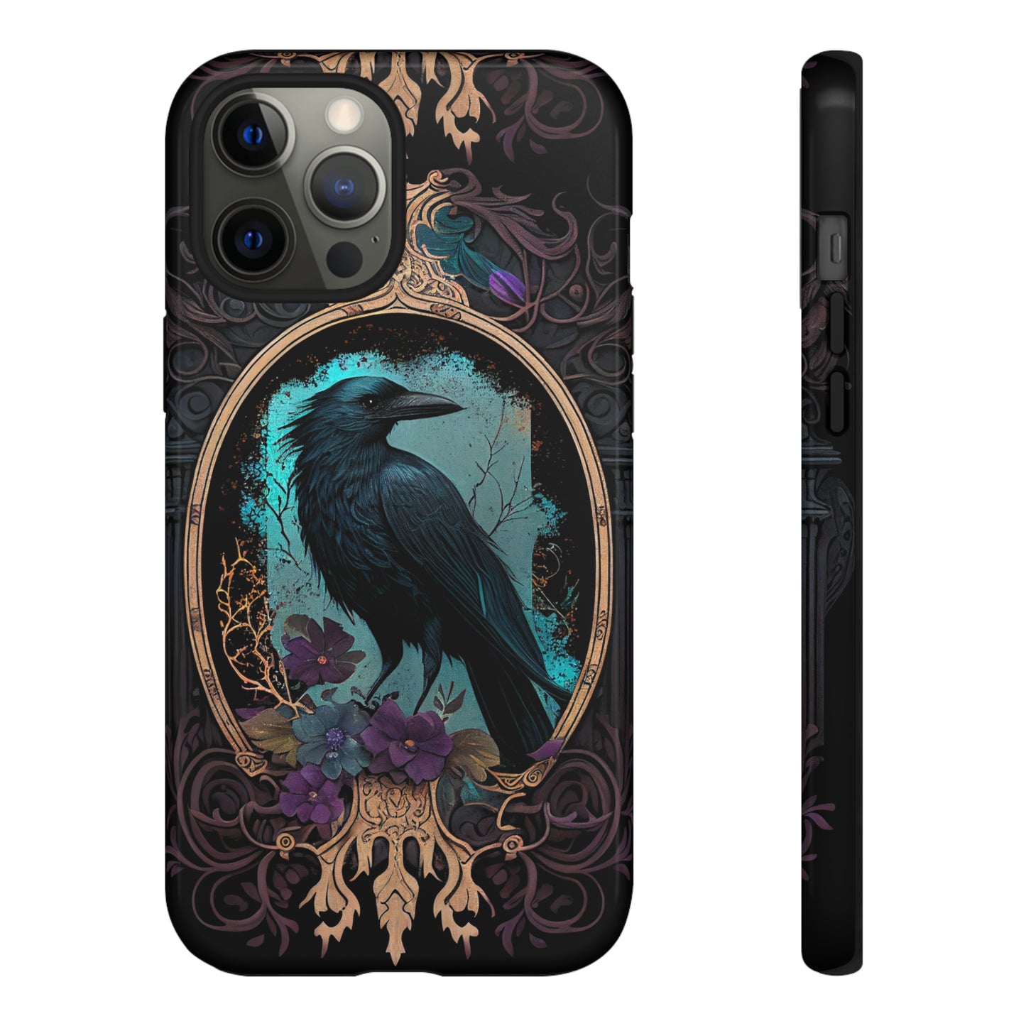 Blue Goth Raven iPhone Samsung and Google Pixel Phone cases!