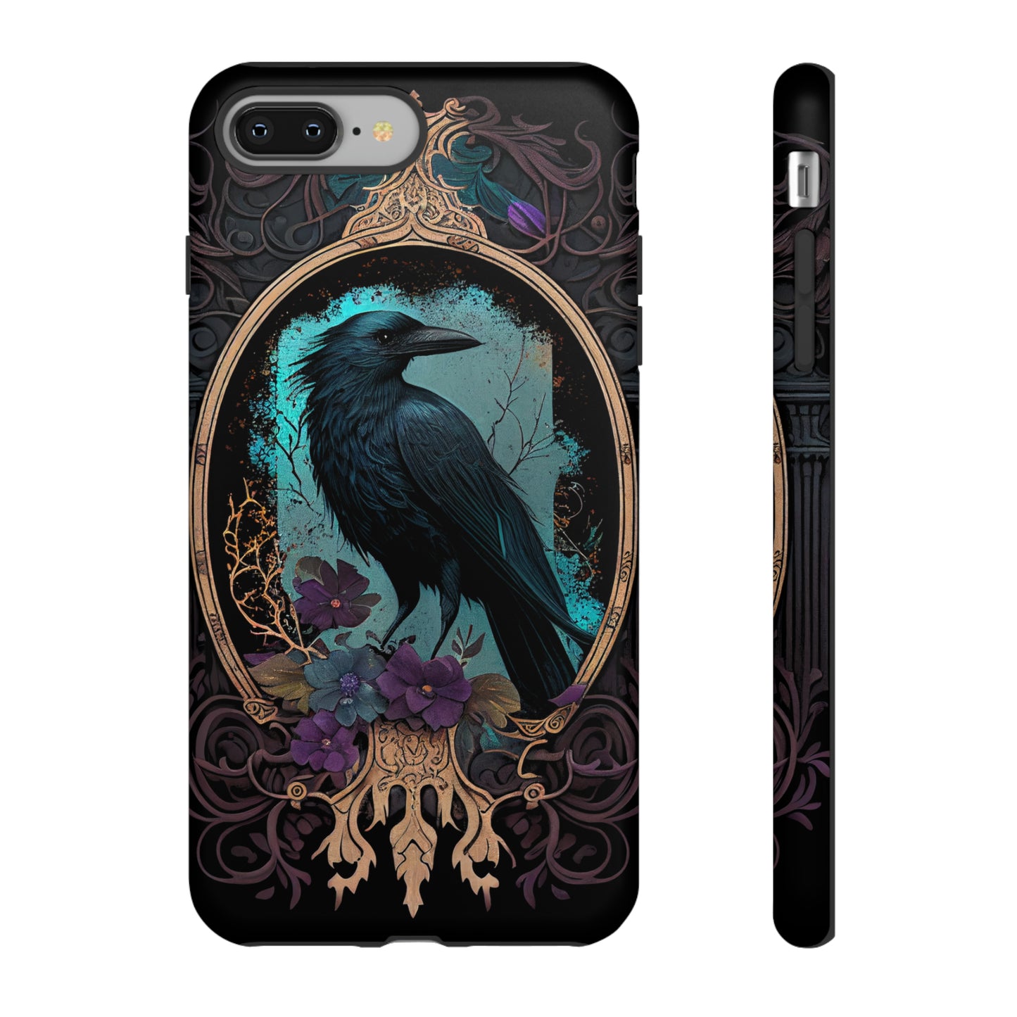 Blue Goth Raven iPhone Samsung and Google Pixel Phone cases!