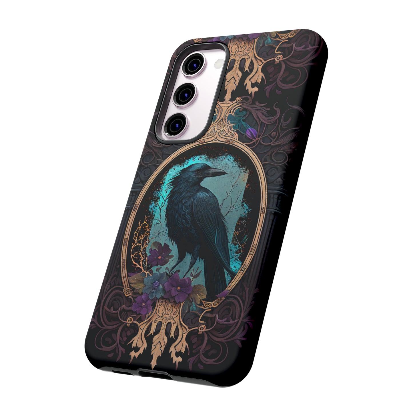 Blue Goth Raven iPhone Samsung and Google Pixel Phone cases!