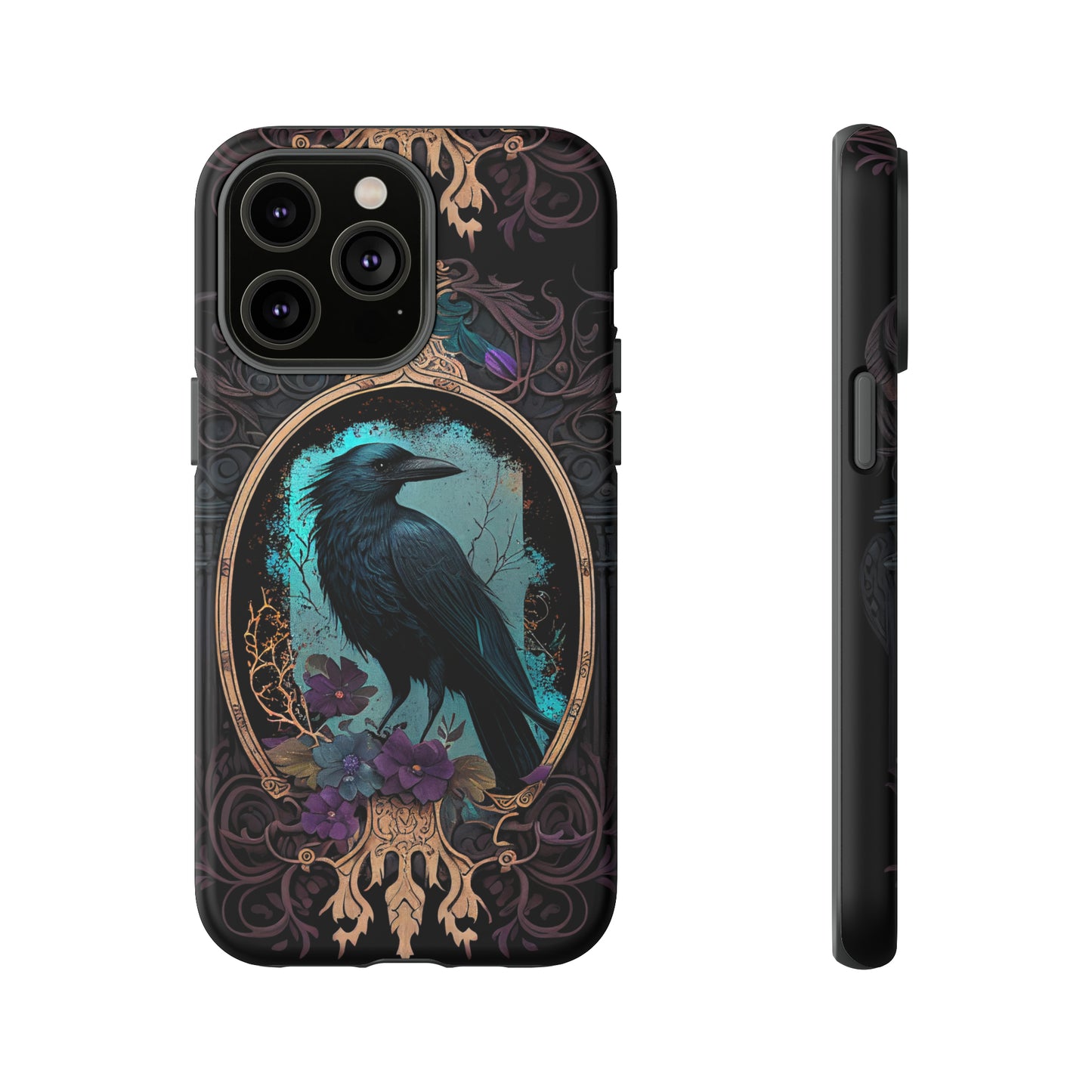 Blue Goth Raven iPhone Samsung and Google Pixel Phone cases!