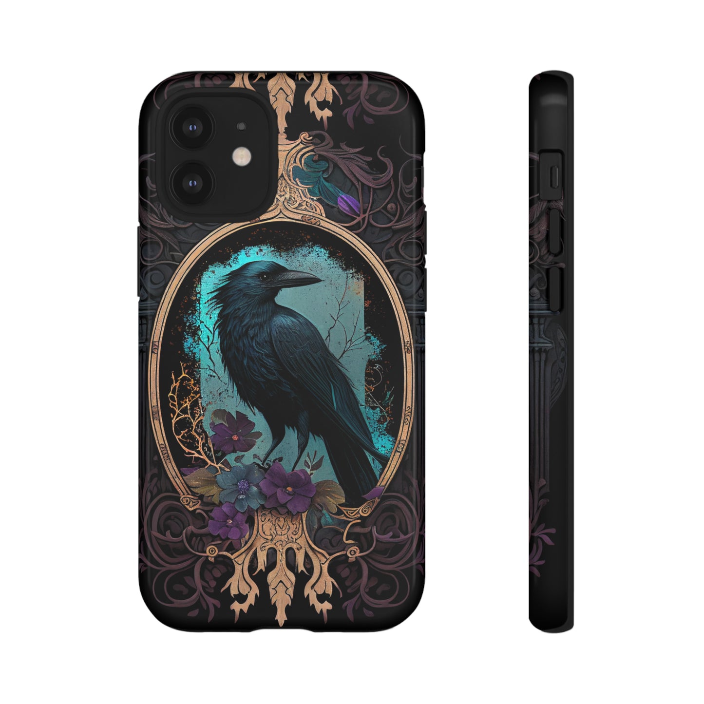 Blue Goth Raven iPhone Samsung and Google Pixel Phone cases!