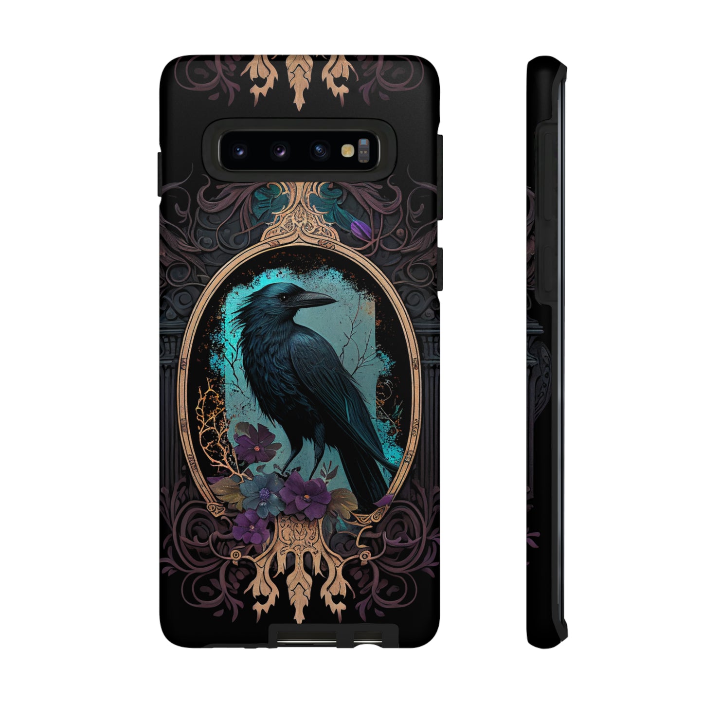 Blue Goth Raven iPhone Samsung and Google Pixel Phone cases!