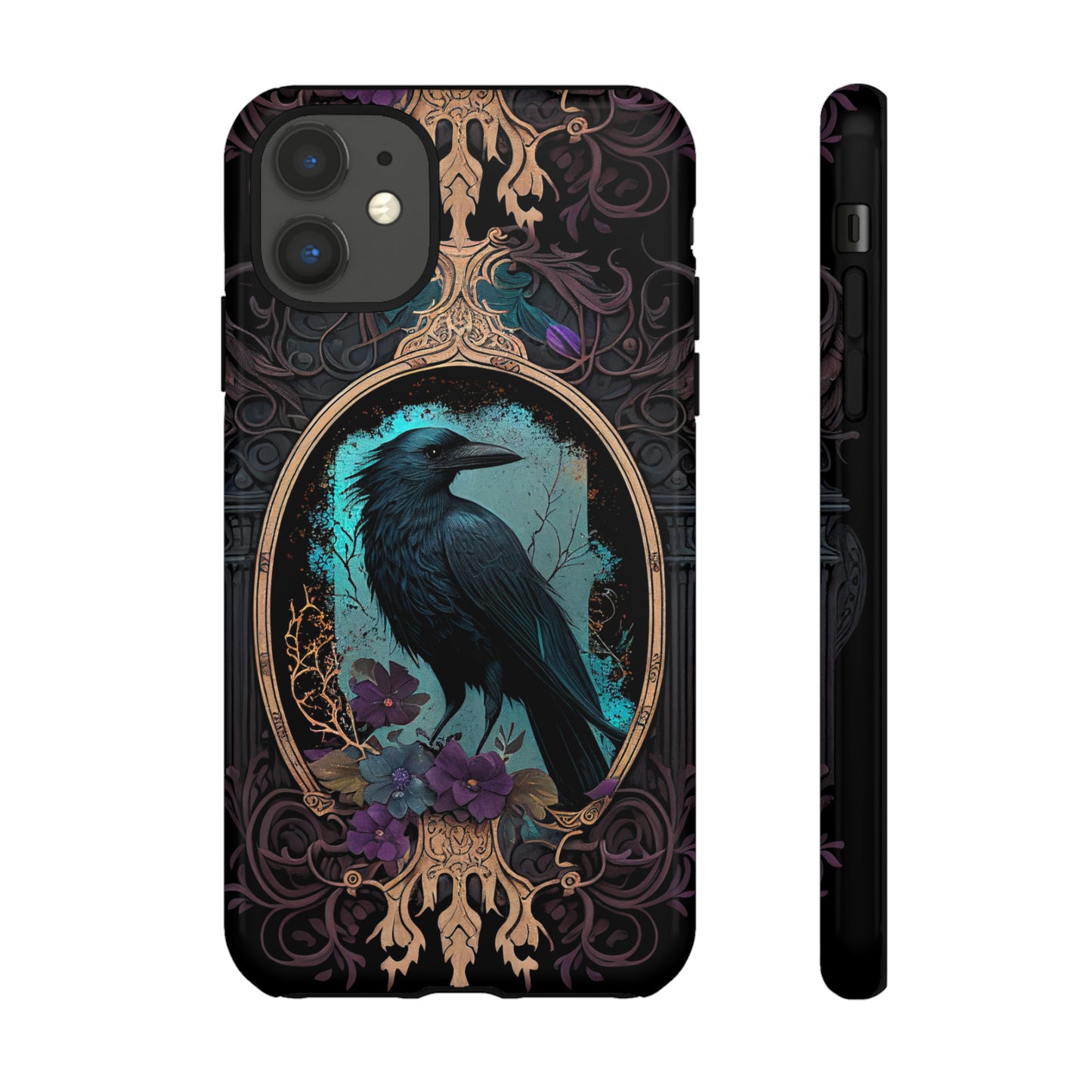 Blue Goth Raven iPhone Samsung and Google Pixel Phone cases!