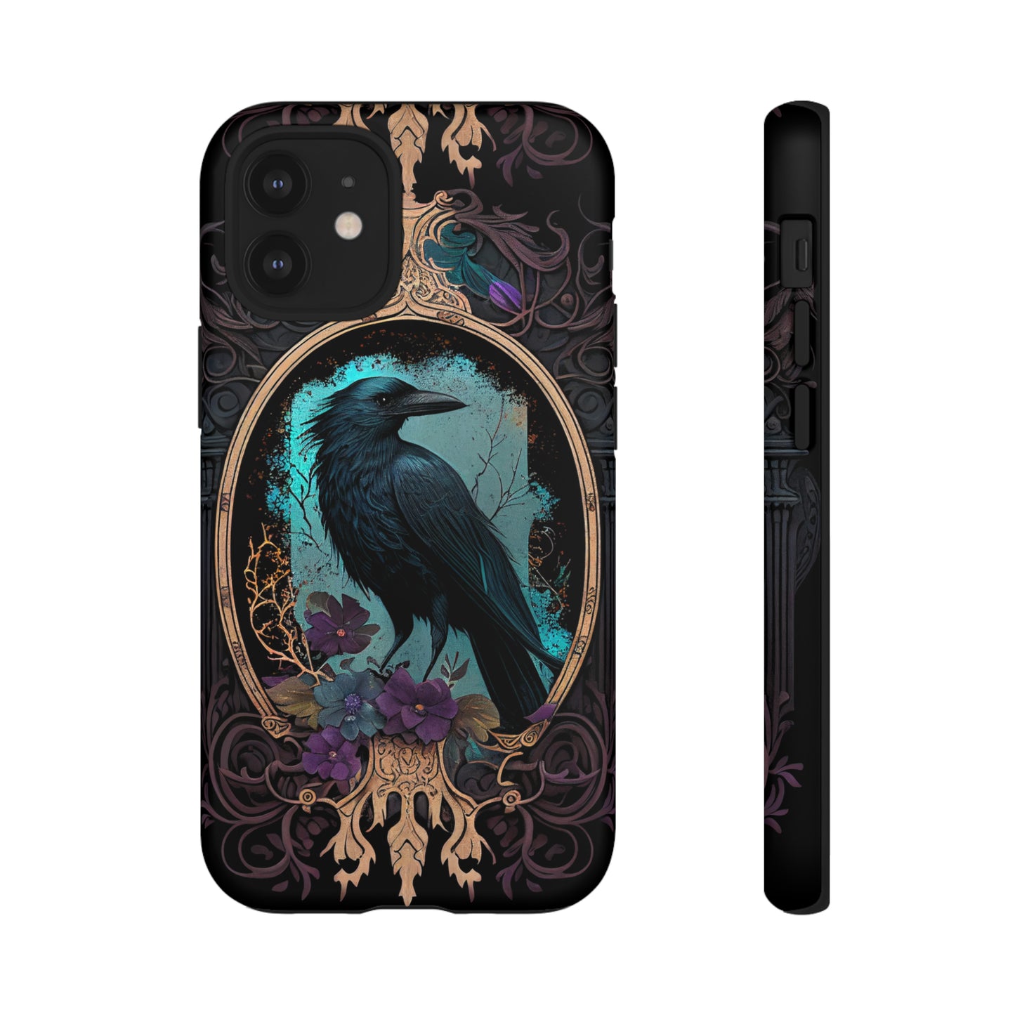 Blue Goth Raven iPhone Samsung and Google Pixel Phone cases!