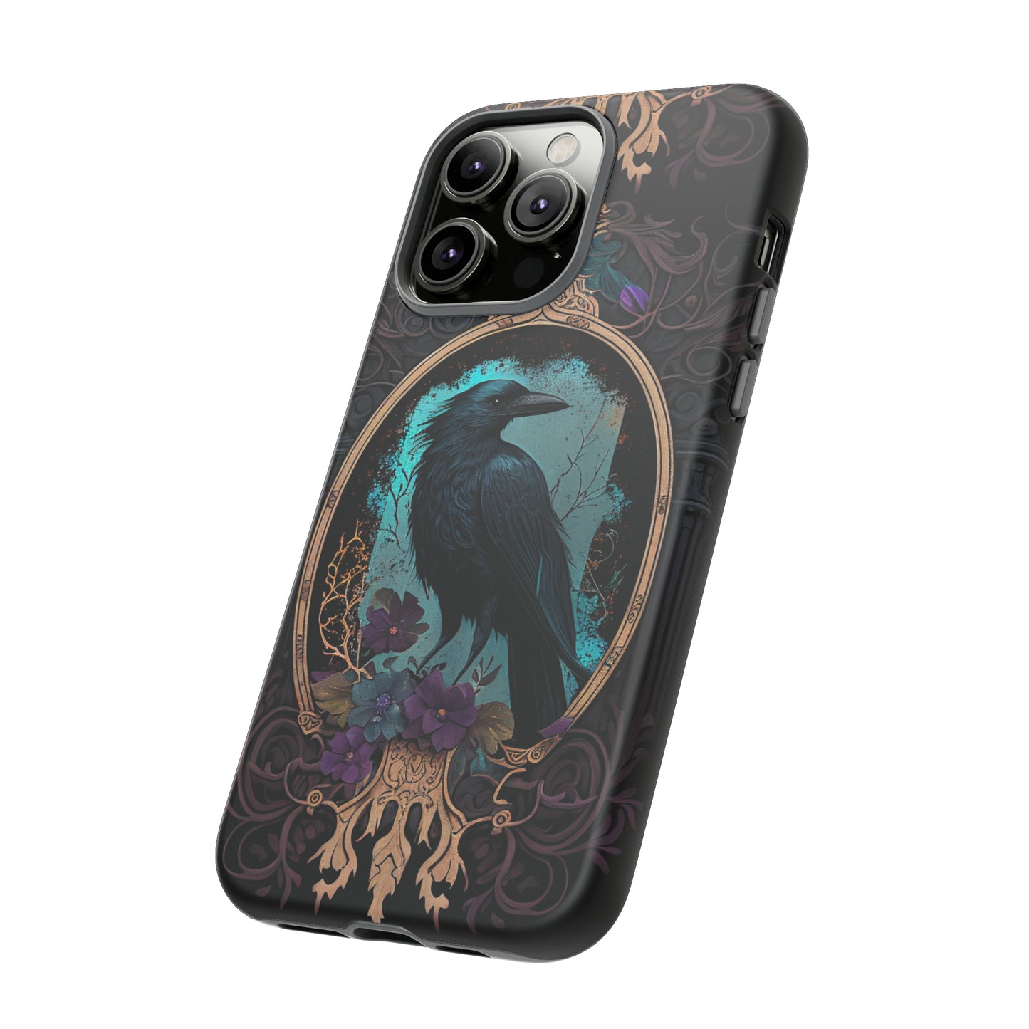 Blue Goth Raven iPhone Samsung and Google Pixel Phone cases!