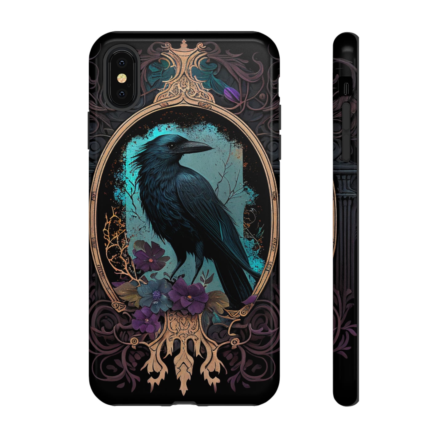 Blue Goth Raven iPhone Samsung and Google Pixel Phone cases!