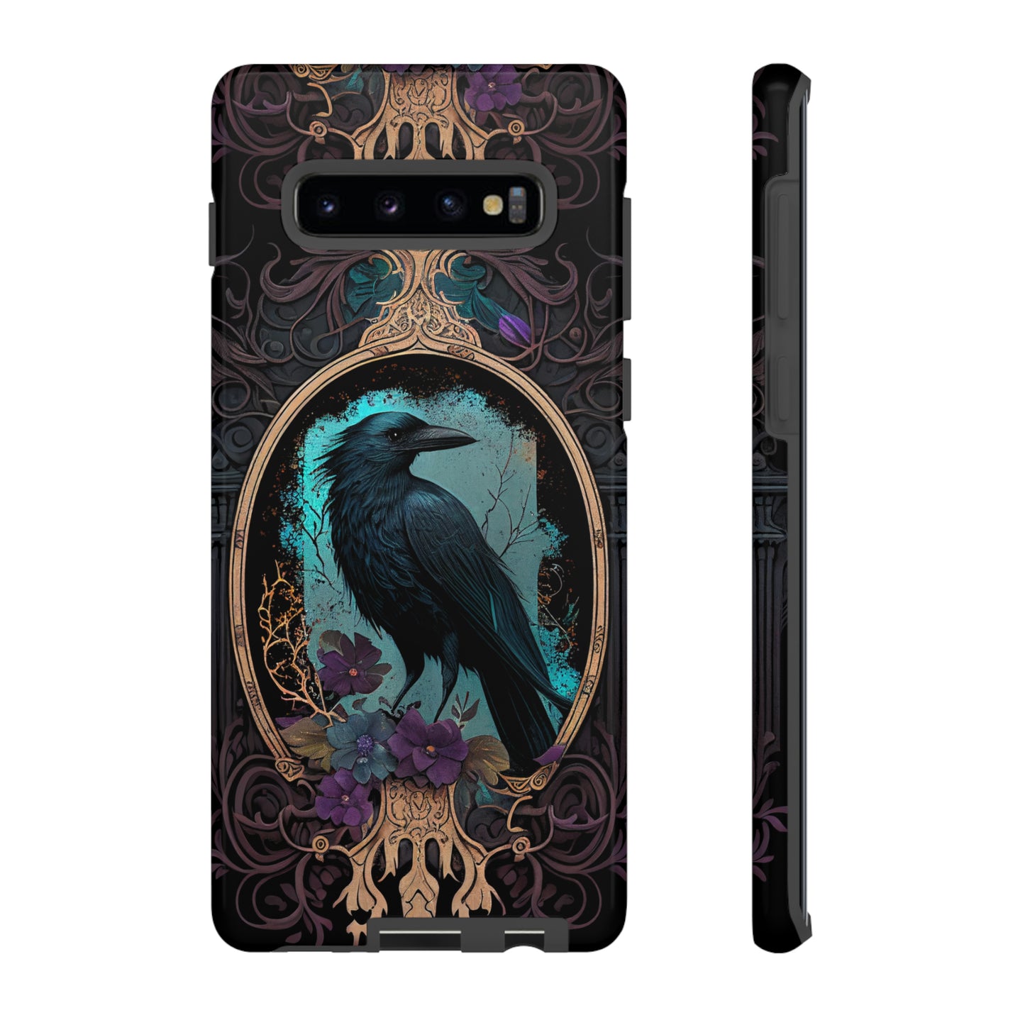 Blue Goth Raven iPhone Samsung and Google Pixel Phone cases!