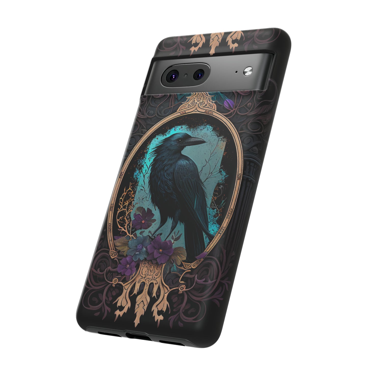 Blue Goth Raven iPhone Samsung and Google Pixel Phone cases!