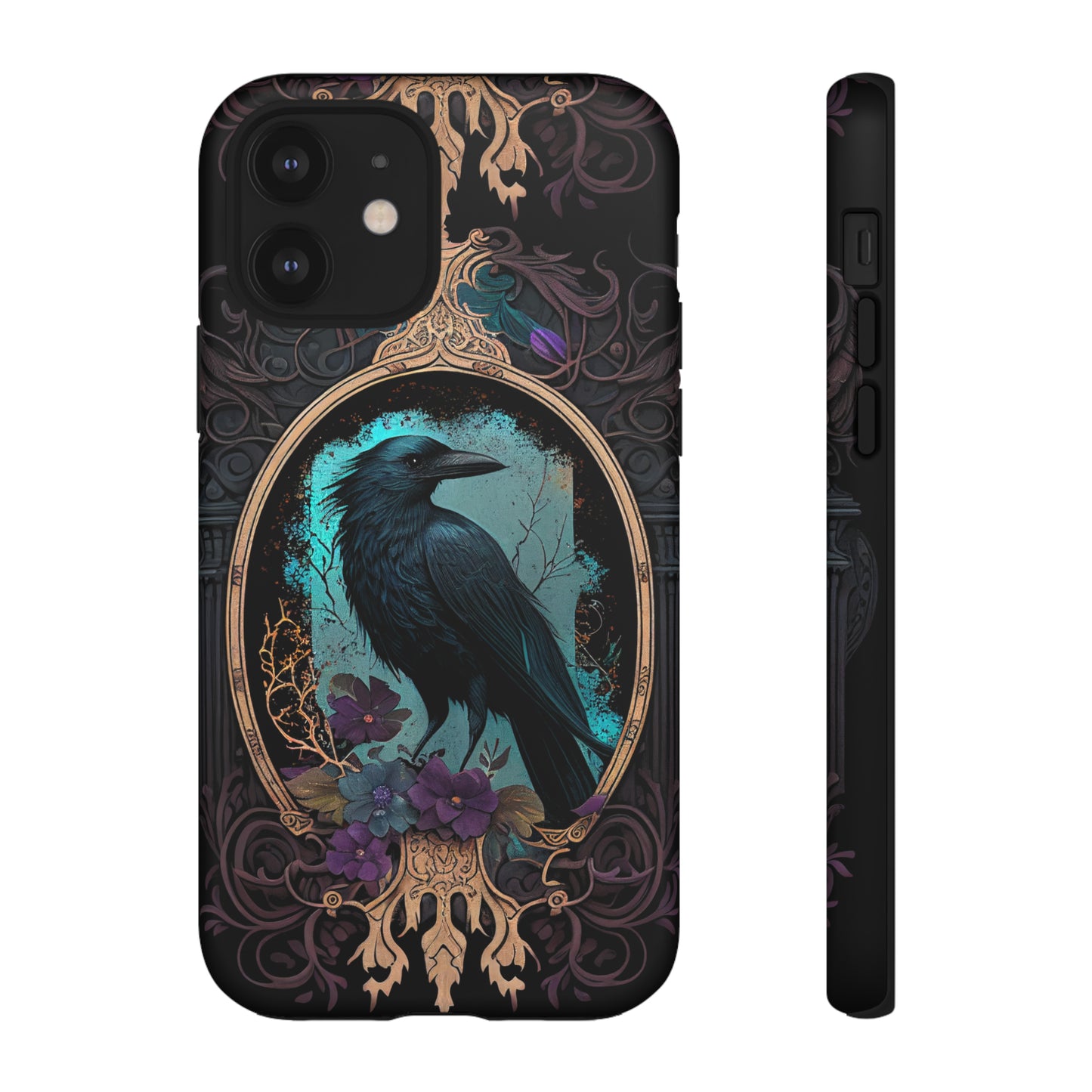 Blue Goth Raven iPhone Samsung and Google Pixel Phone cases!