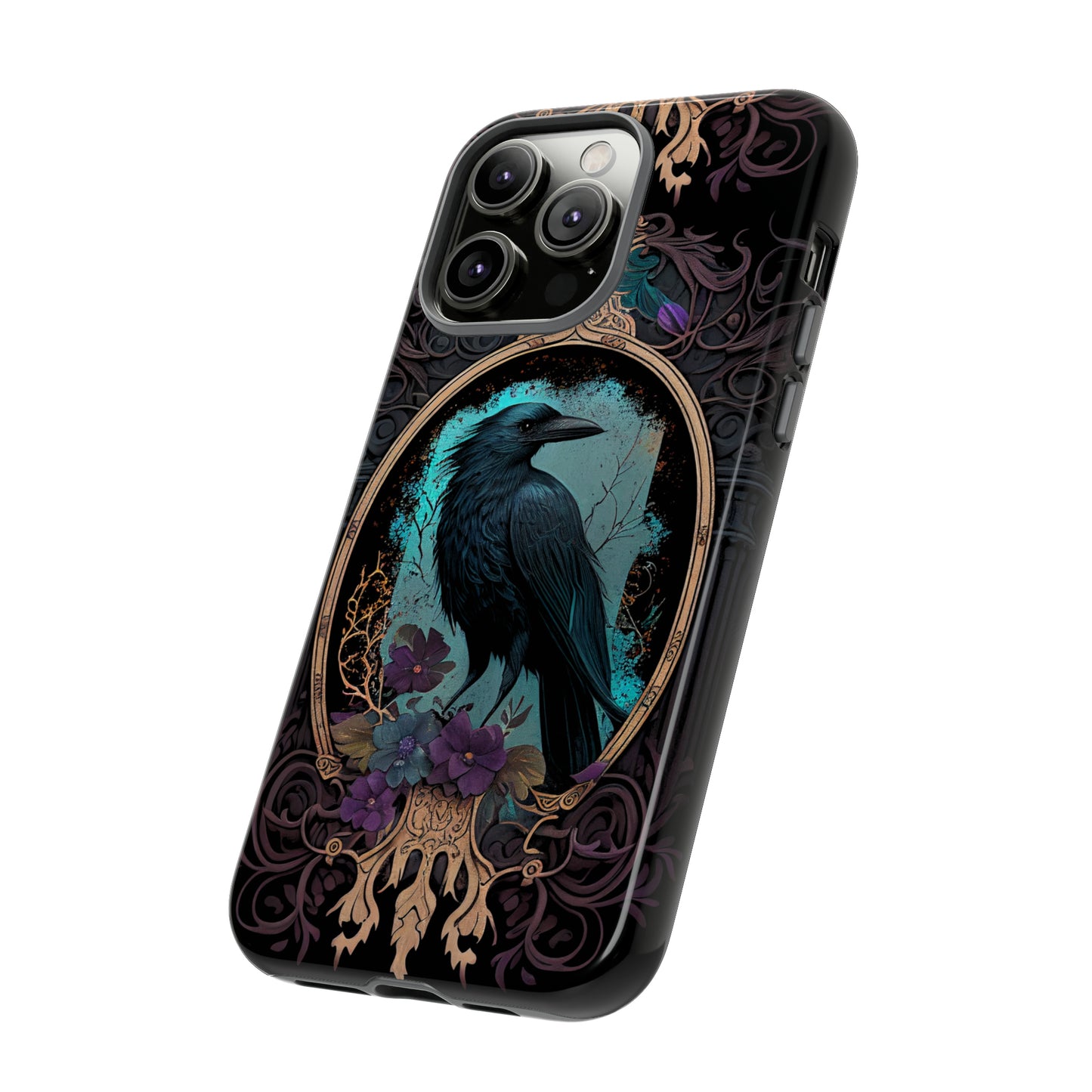 Blue Goth Raven iPhone Samsung and Google Pixel Phone cases!