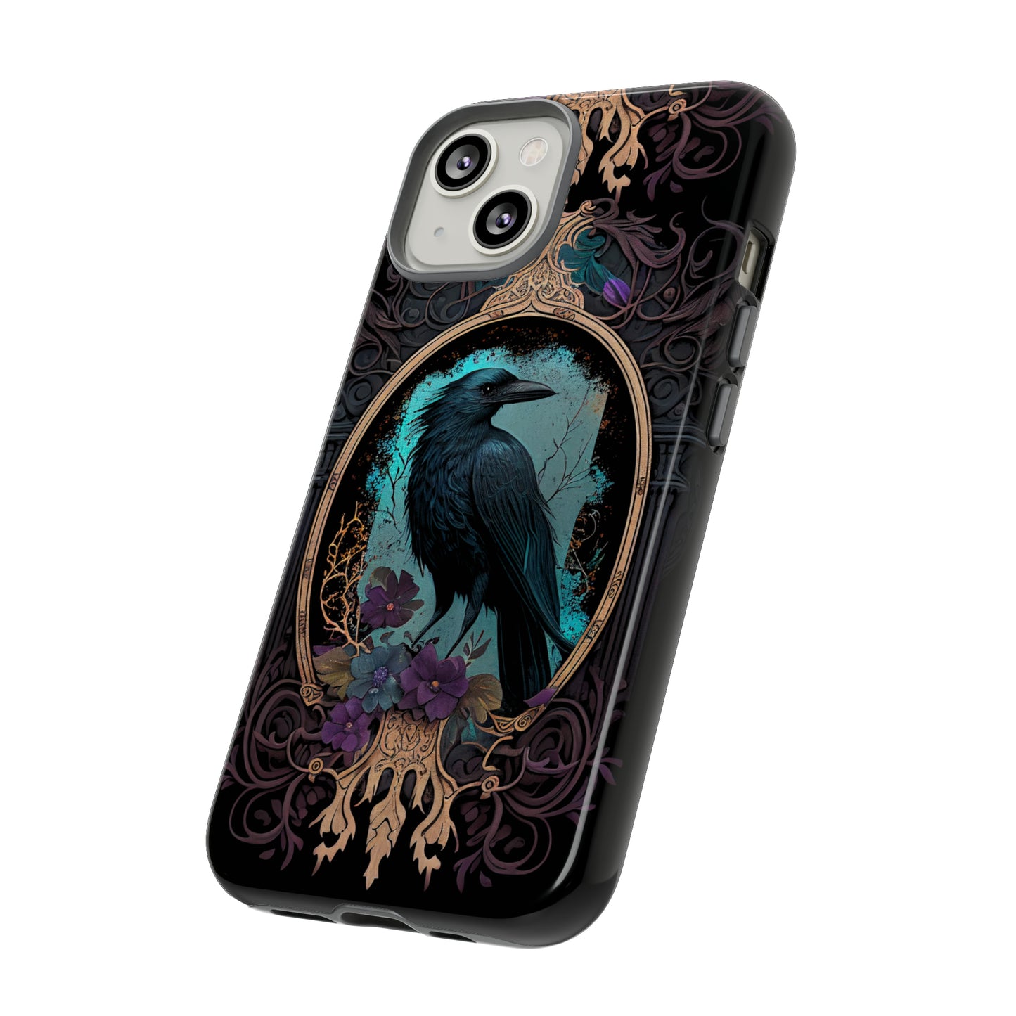 Blue Goth Raven iPhone Samsung and Google Pixel Phone cases!