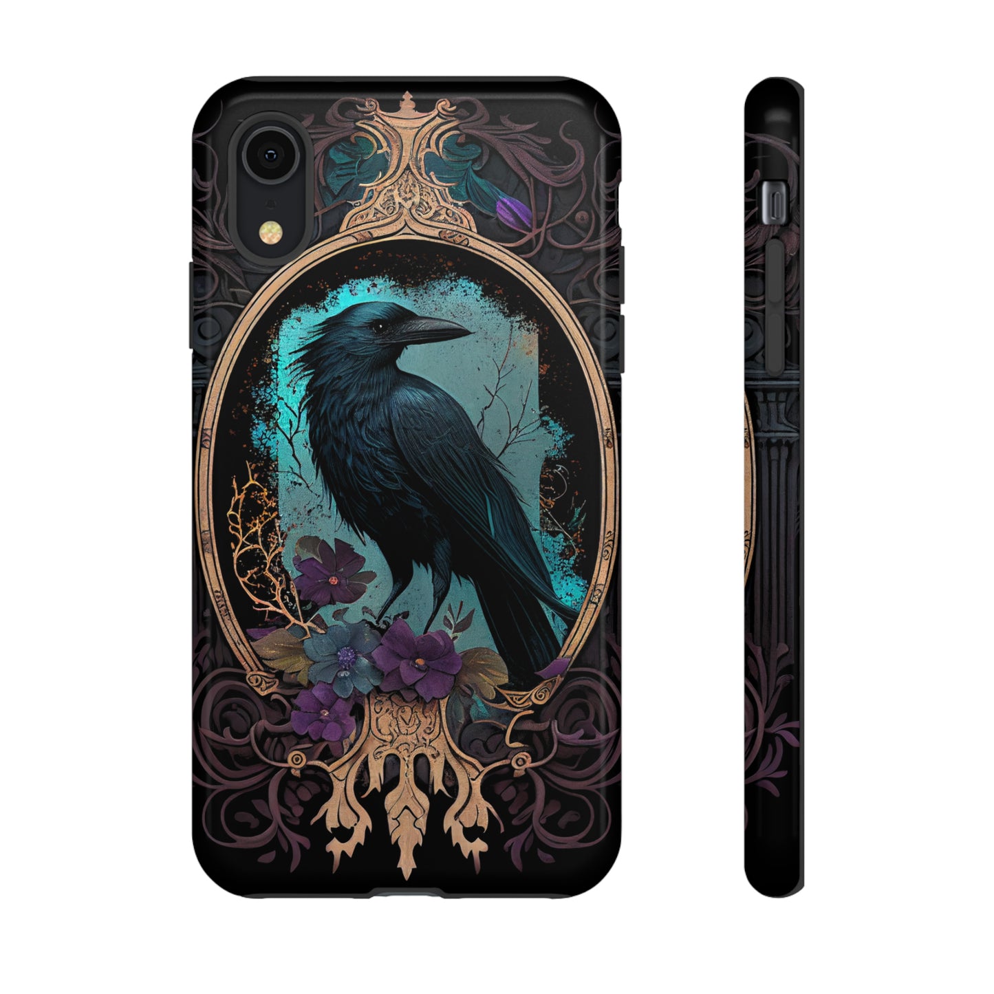 Blue Goth Raven iPhone Samsung and Google Pixel Phone cases!