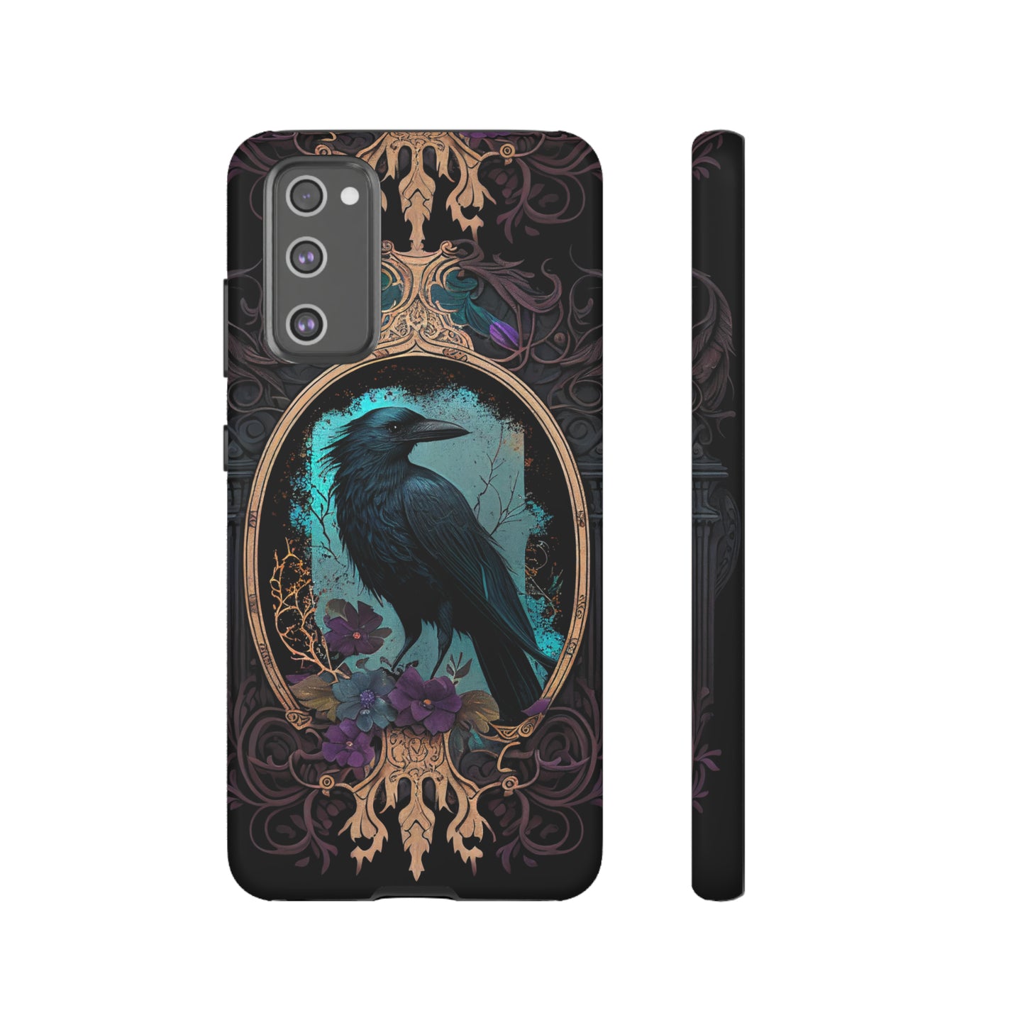 Blue Goth Raven iPhone Samsung and Google Pixel Phone cases!