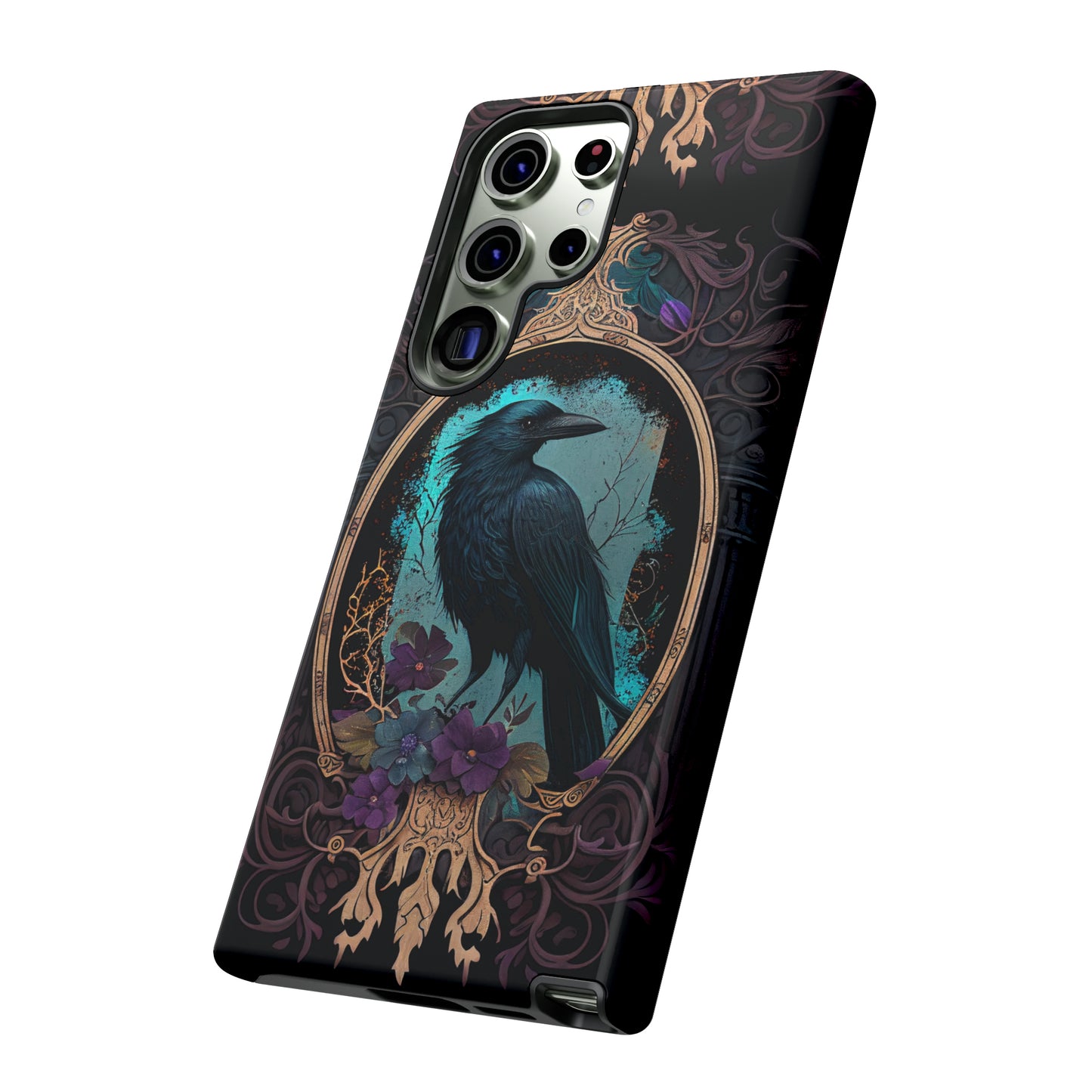 Blue Goth Raven iPhone Samsung and Google Pixel Phone cases!