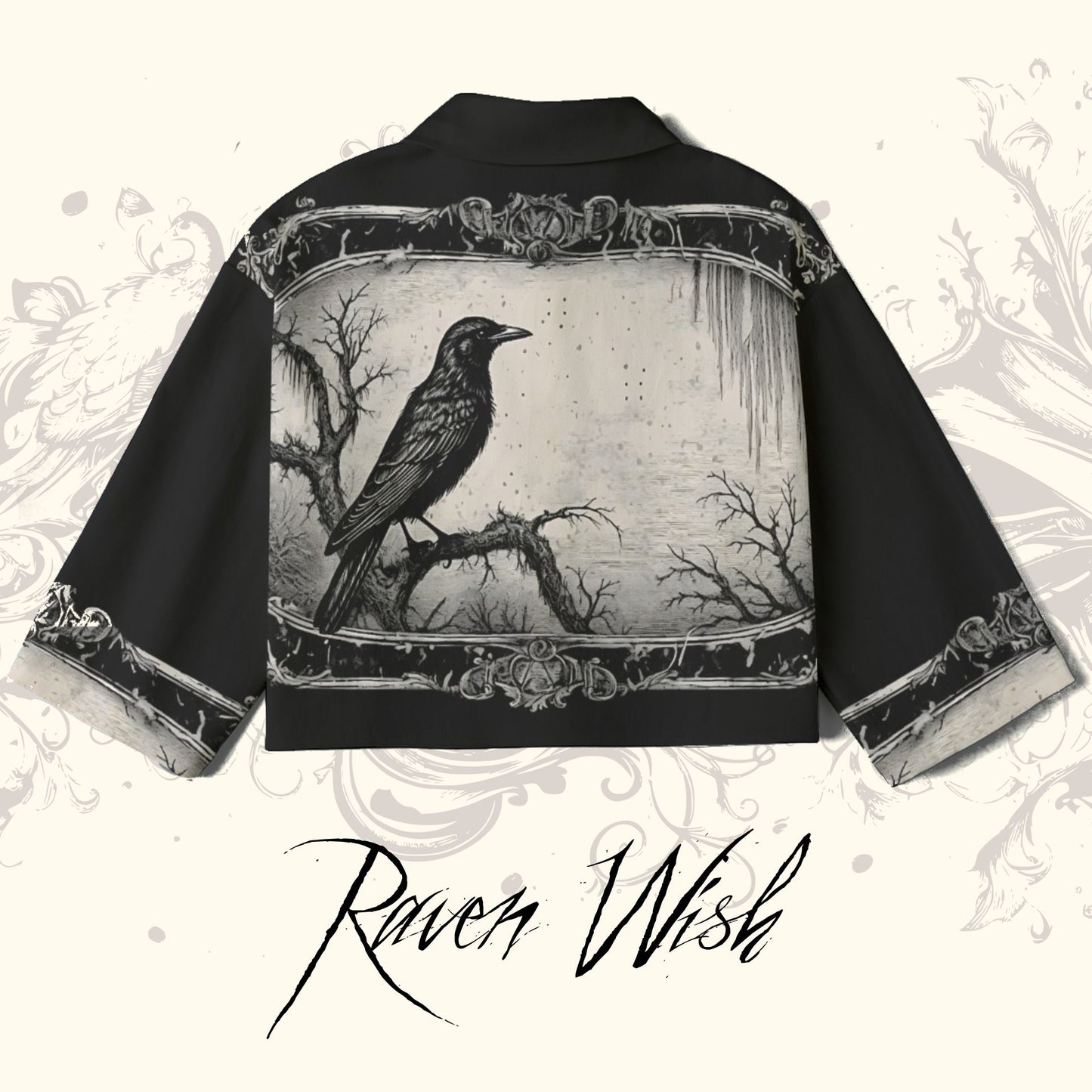 Swamp Raven Bolero Cropped Jean Jacket