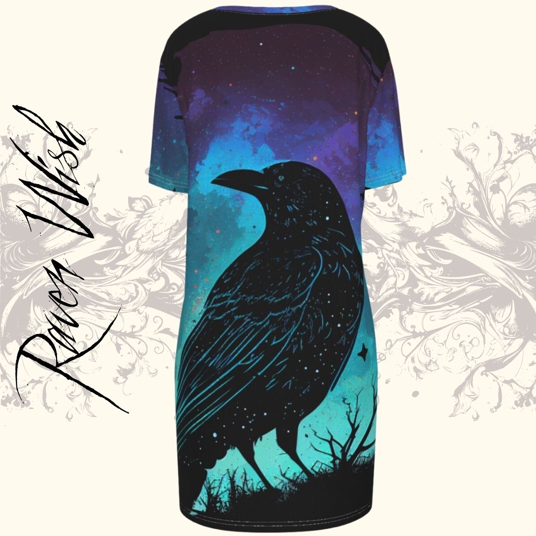 Galaxy Raven Spirit Dress Cotton Tshirt Style