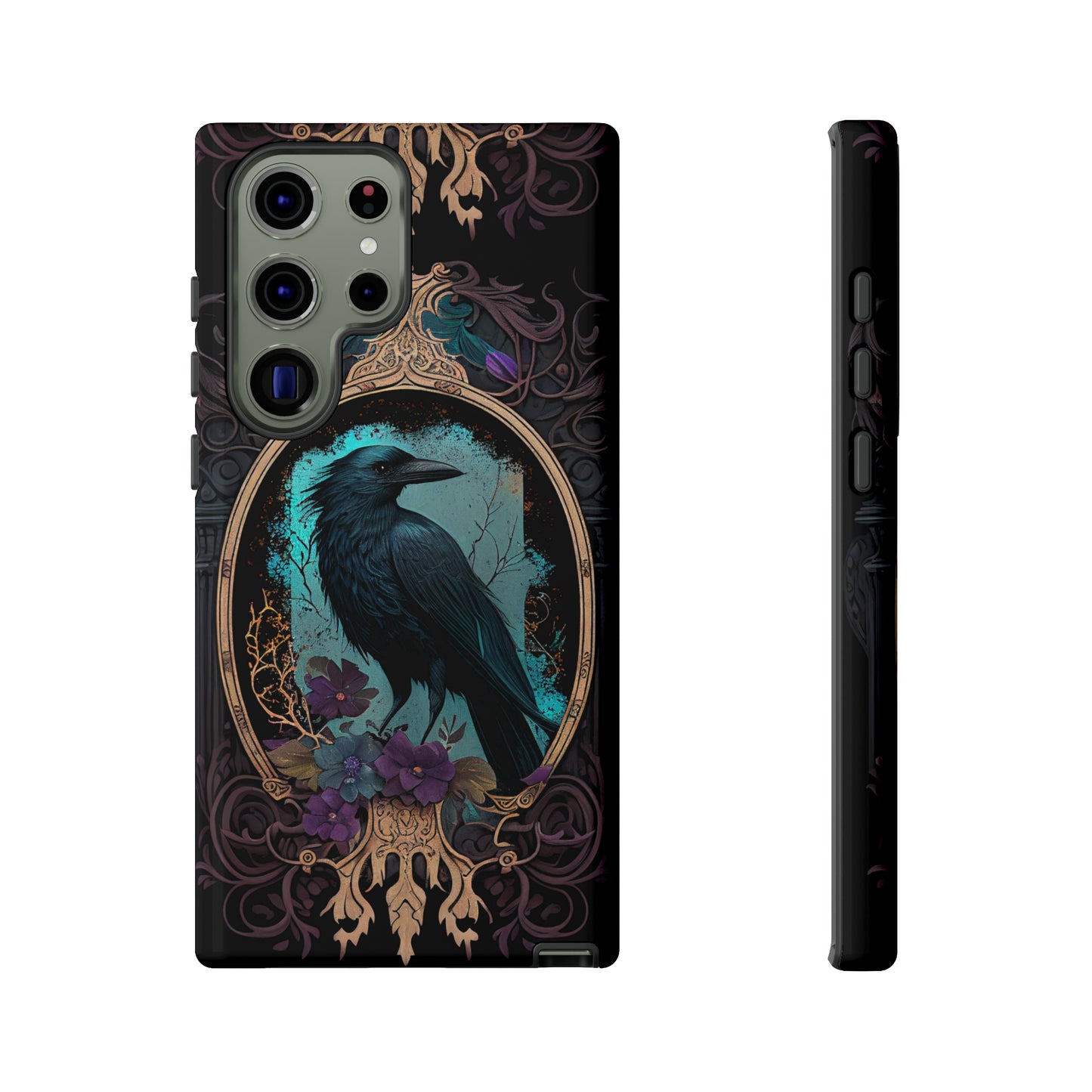 Blue Goth Raven iPhone Samsung and Google Pixel Phone cases!