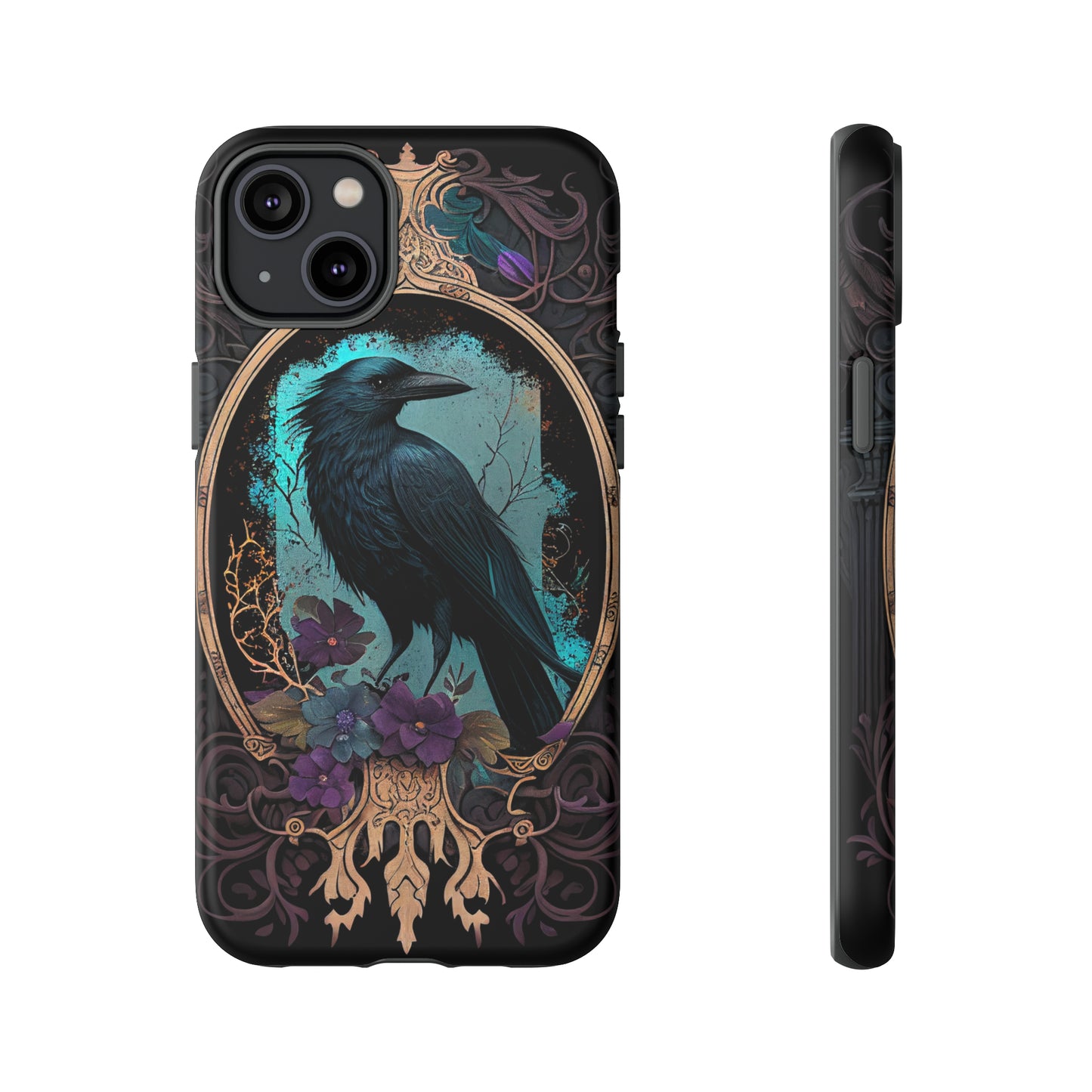 Blue Goth Raven iPhone Samsung and Google Pixel Phone cases!