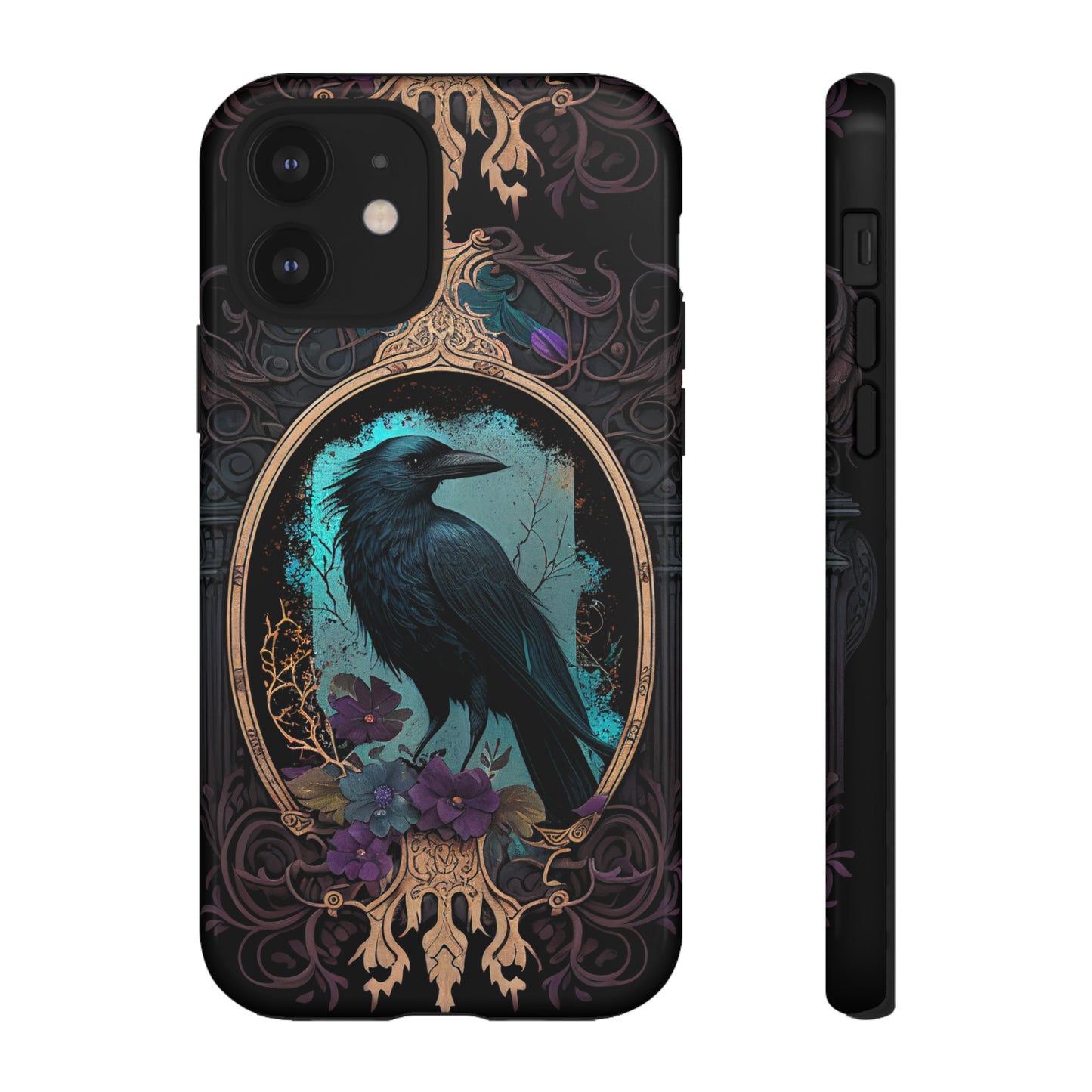 Blue Goth Raven iPhone Samsung and Google Pixel Phone cases!