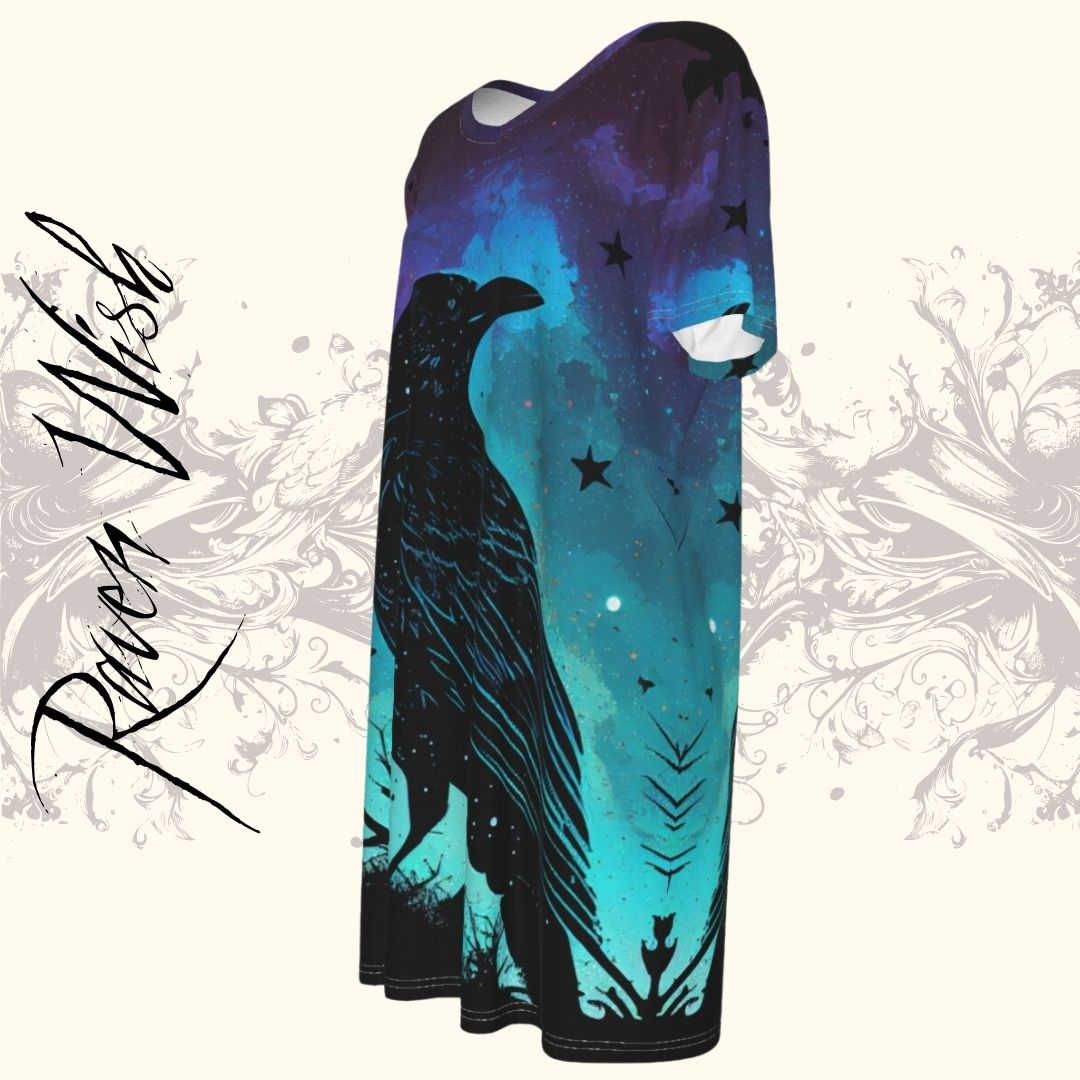 Galaxy Raven Spirit Dress Cotton Tshirt Style