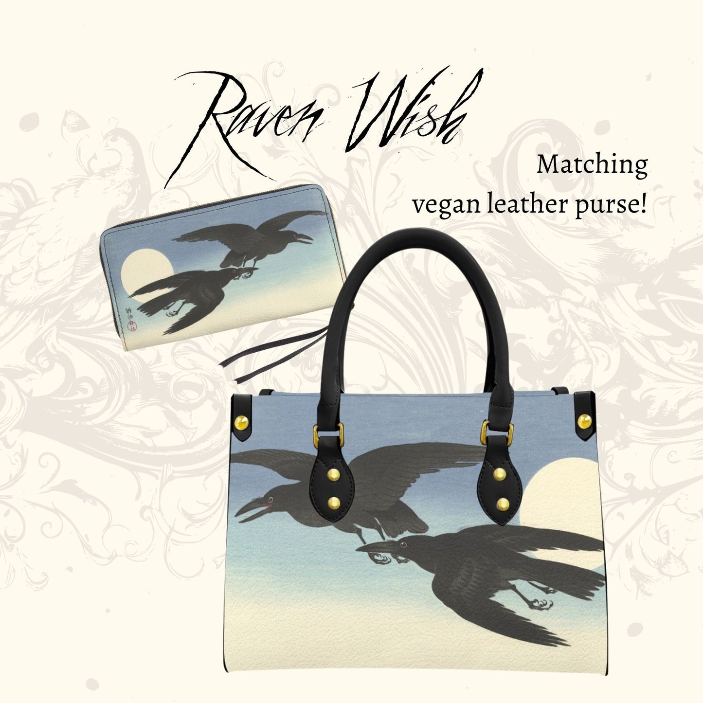 Flying Crows Zip Wallet Clutch Wallet as the crow flies bird blackbird blue buy crow clutch coin pouch crow crow on it crows cute crow flying flying crow flying raven hand strap handbag Koson Koson Collection mini Ohara Koson pleather pretty crows purse put a bird on it sky the best crow things with crows ukiyo-e vegan vegan leather vintage art wallet where can I buy crow where can I get crow wristlet zipper