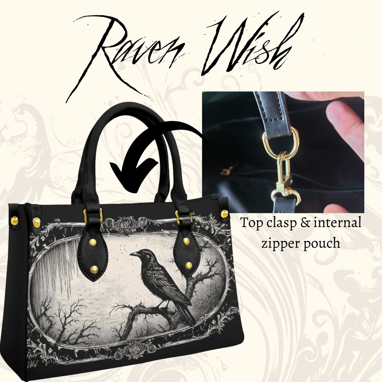 Swamp Gothic Raven Purse