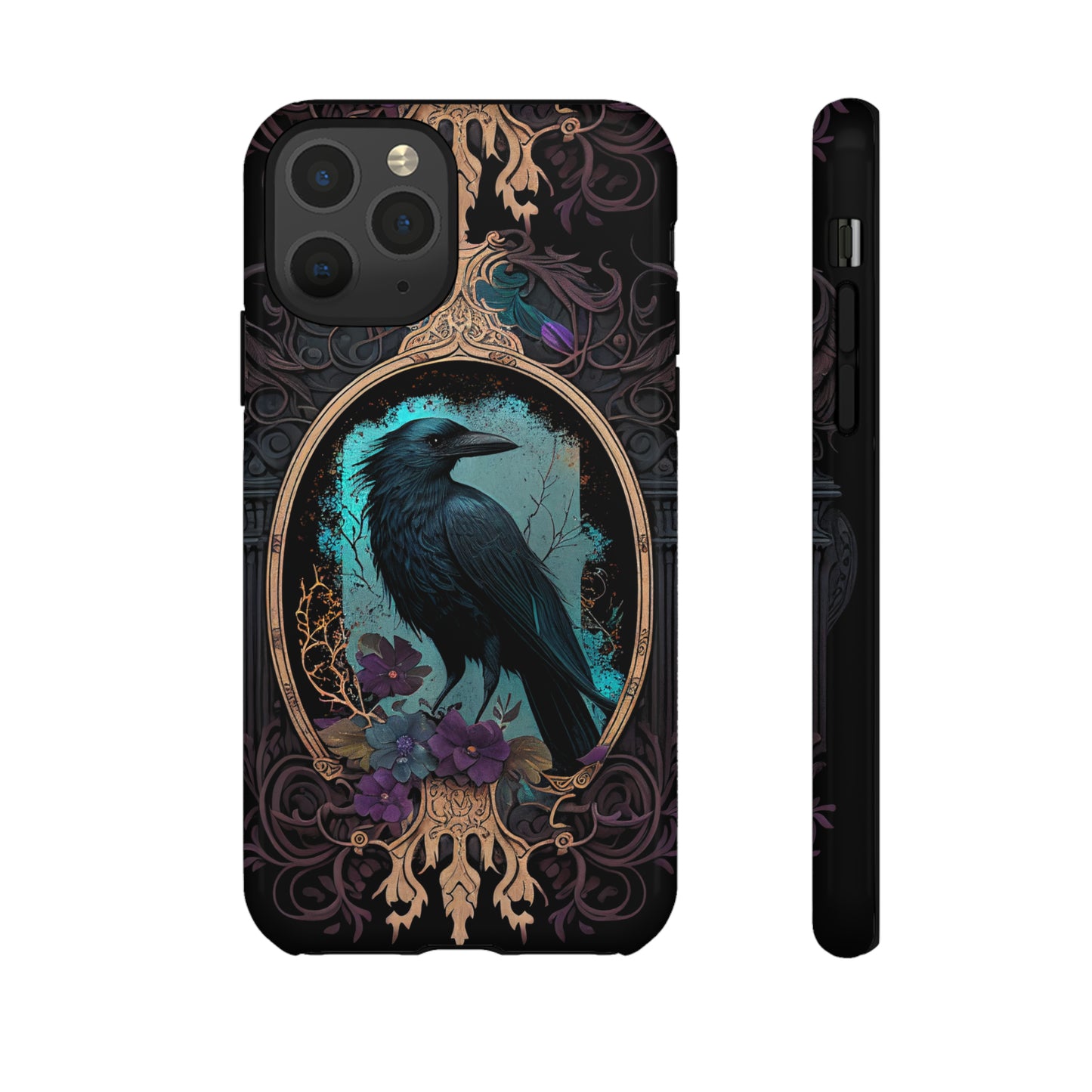 Blue Goth Raven iPhone Samsung and Google Pixel Phone cases!