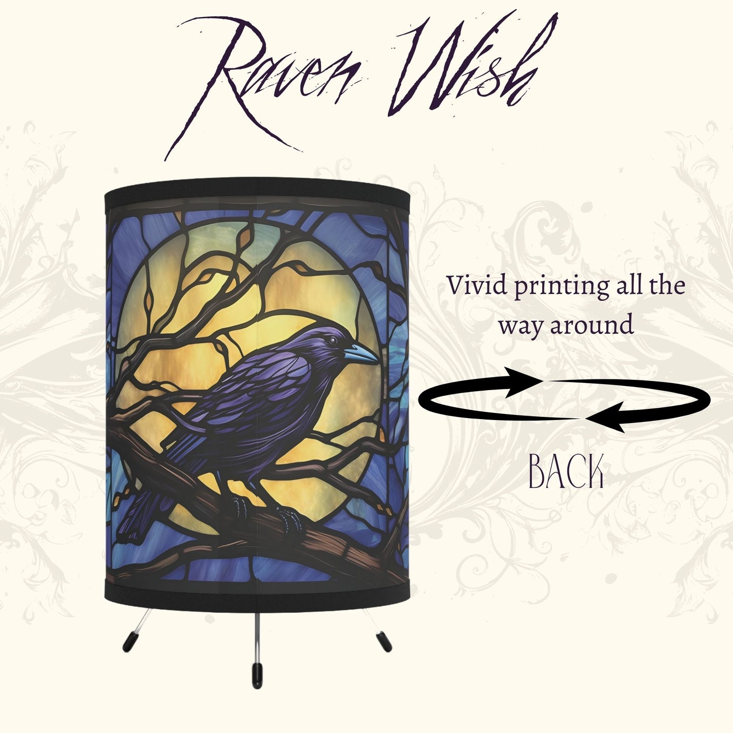 Indigo Moon Raven Table Lamp