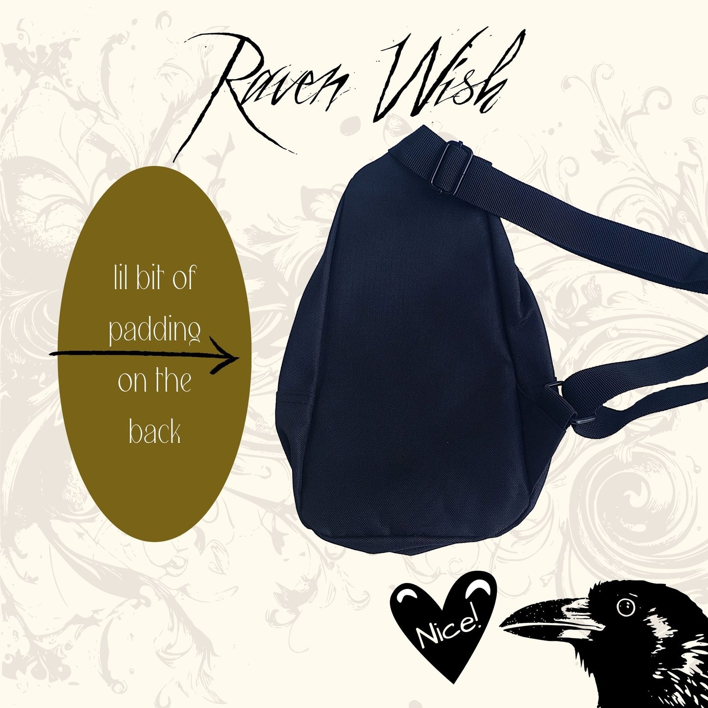 Golden Raven Guardian Crossbody Bag | a Little Steampunk Elegance for Everyday