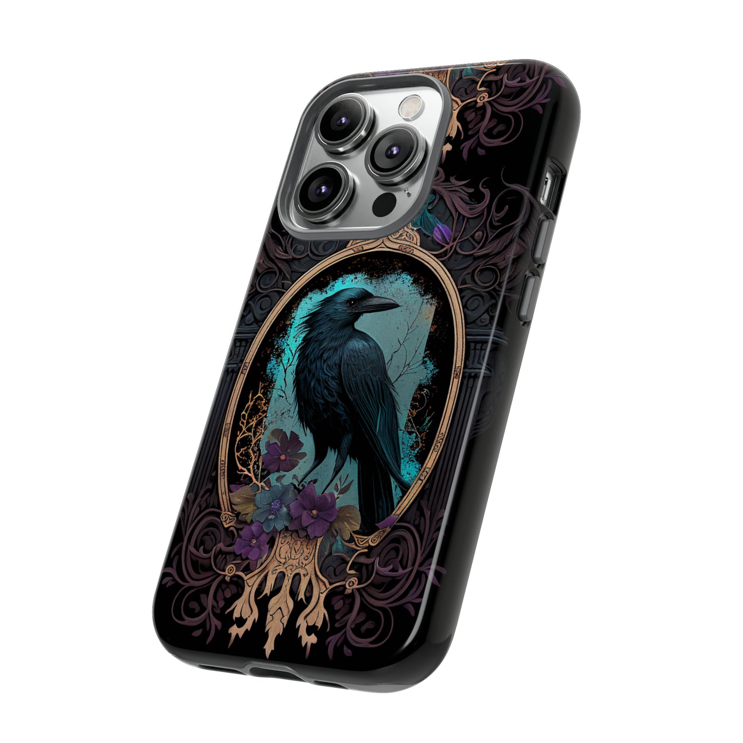 Blue Goth Raven iPhone Samsung and Google Pixel Phone cases!