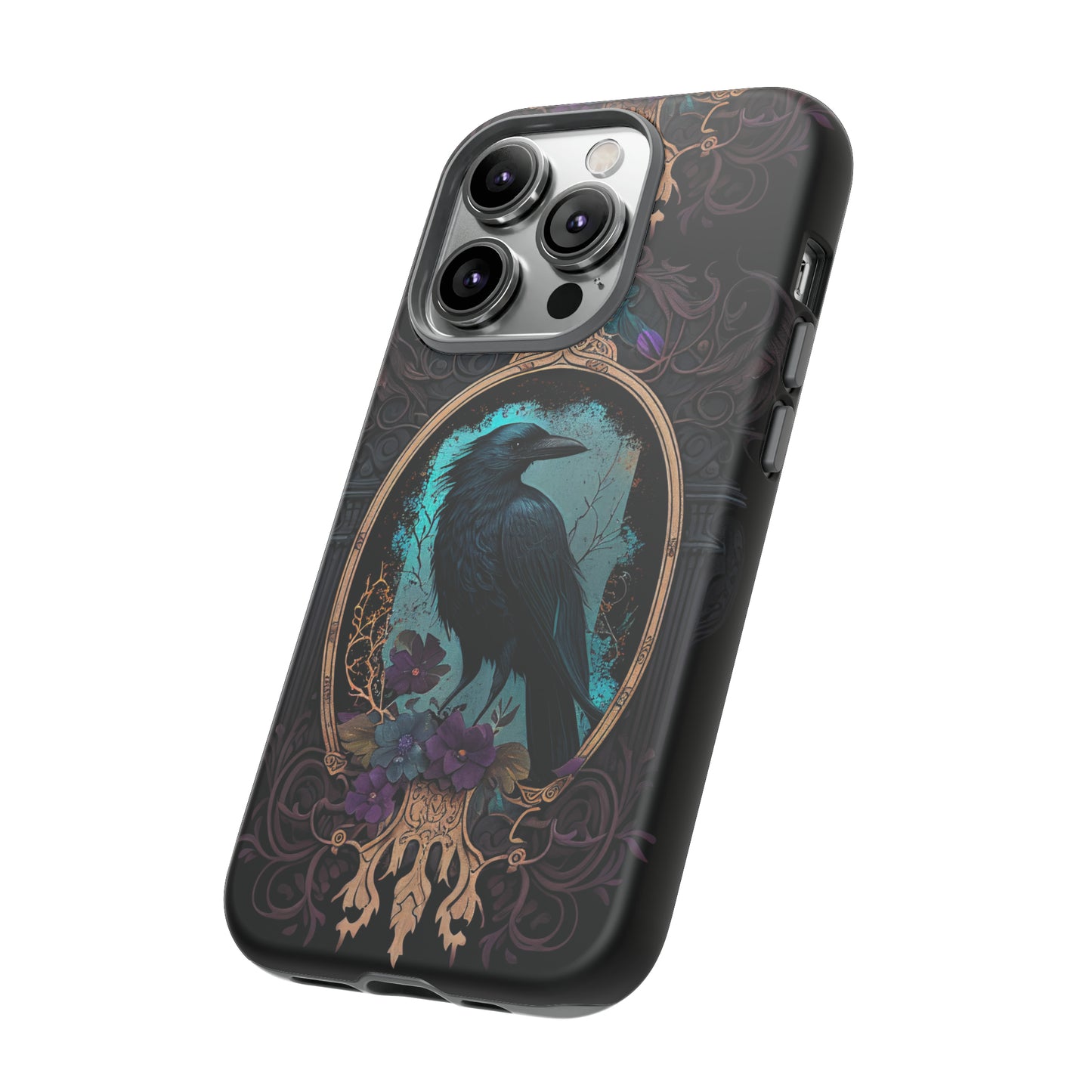 Blue Goth Raven iPhone Samsung and Google Pixel Phone cases!