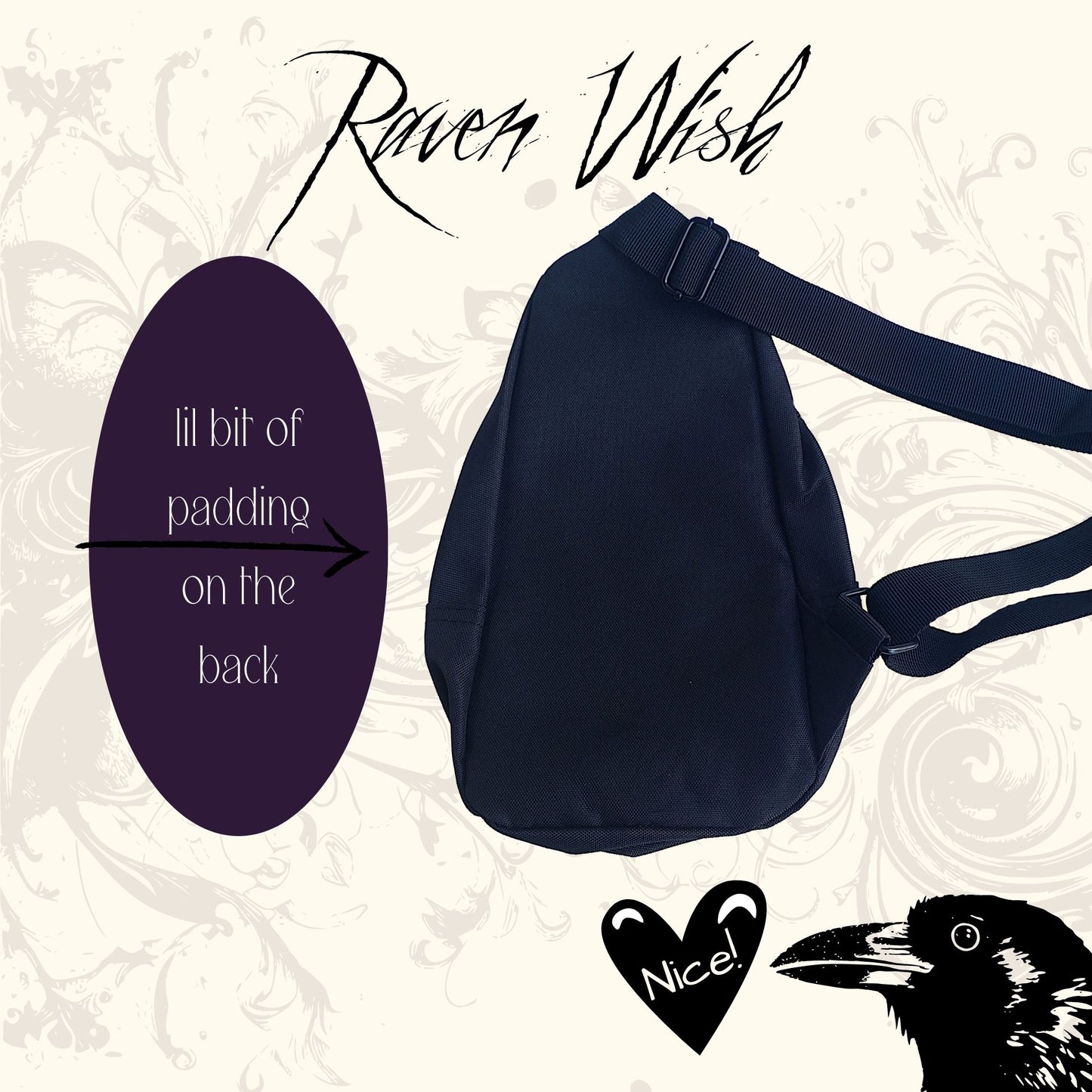 Galaxy Raven Spirit Crossbody Bag | Mythic Cosmic Crow Purse