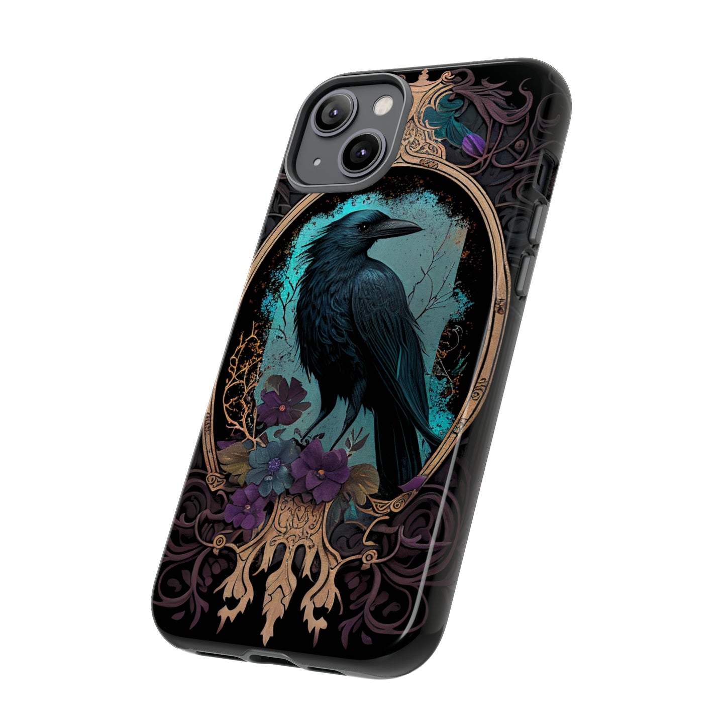 Blue Goth Raven iPhone Samsung and Google Pixel Phone cases!