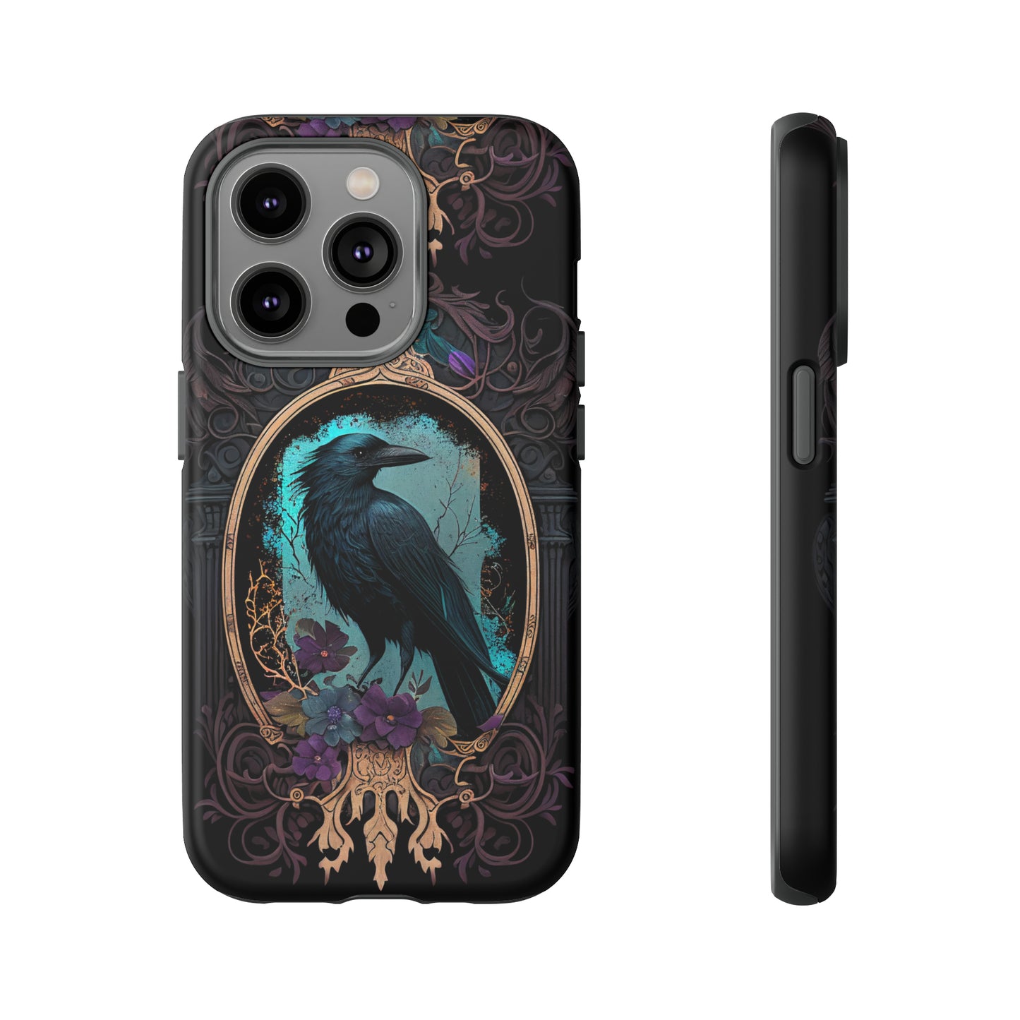 Blue Goth Raven iPhone Samsung and Google Pixel Phone cases!