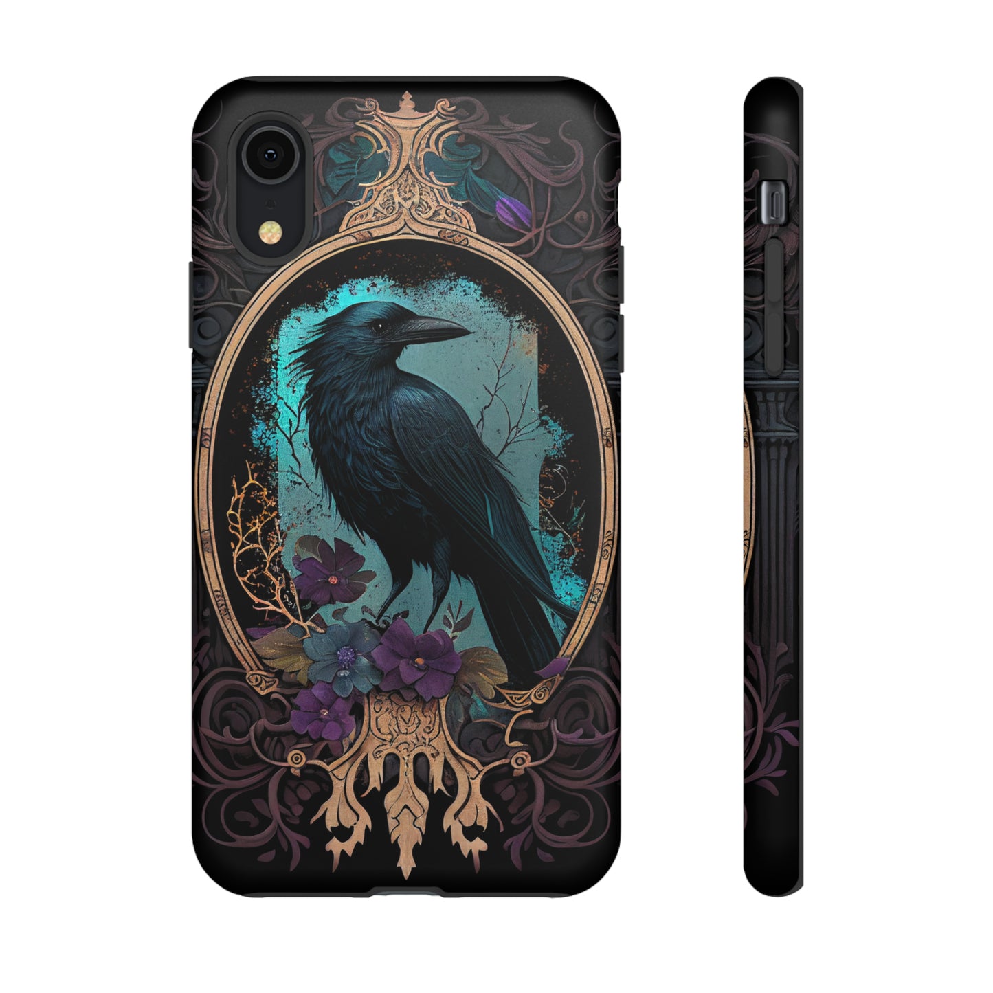 Blue Goth Raven iPhone Samsung and Google Pixel Phone cases!