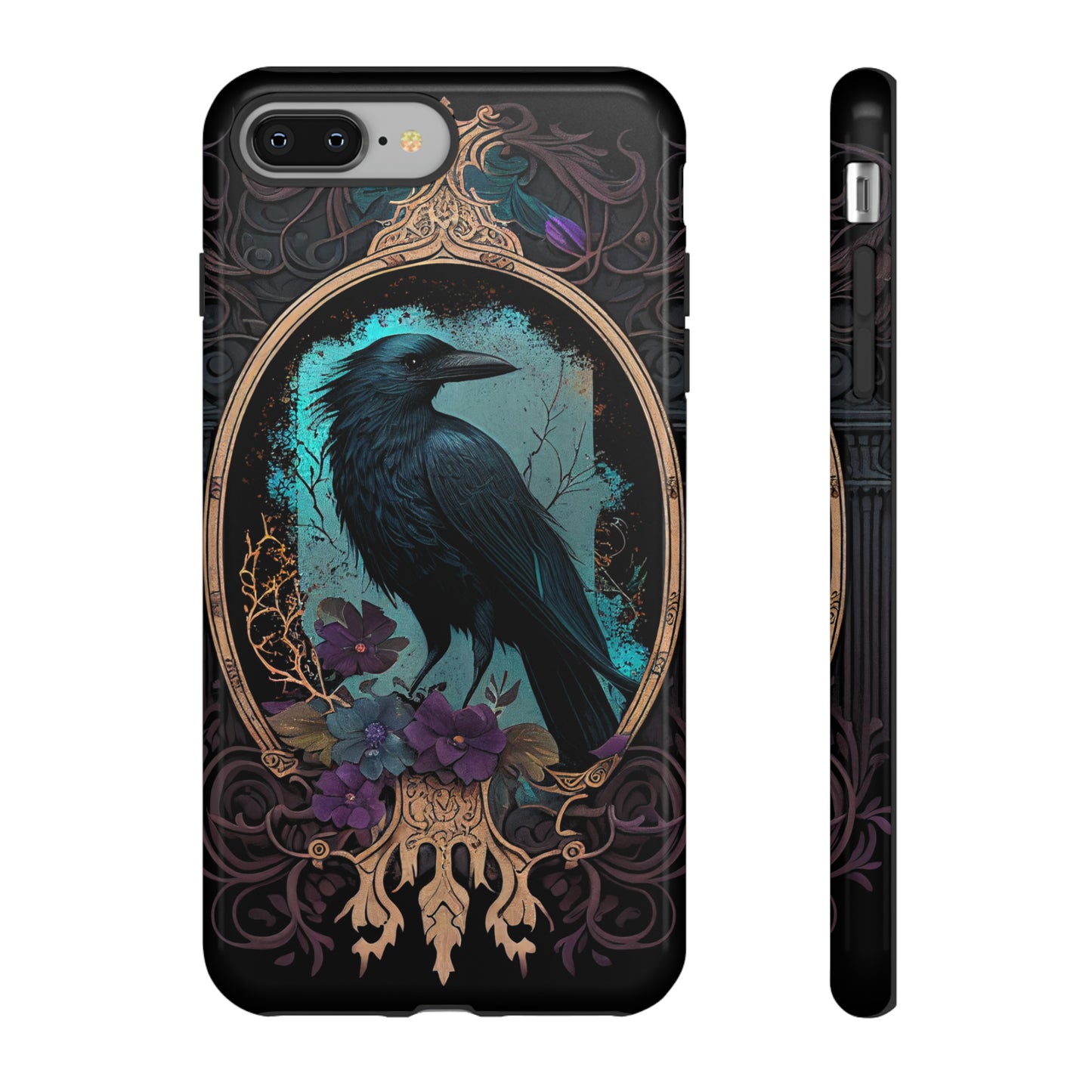 Blue Goth Raven iPhone Samsung and Google Pixel Phone cases!