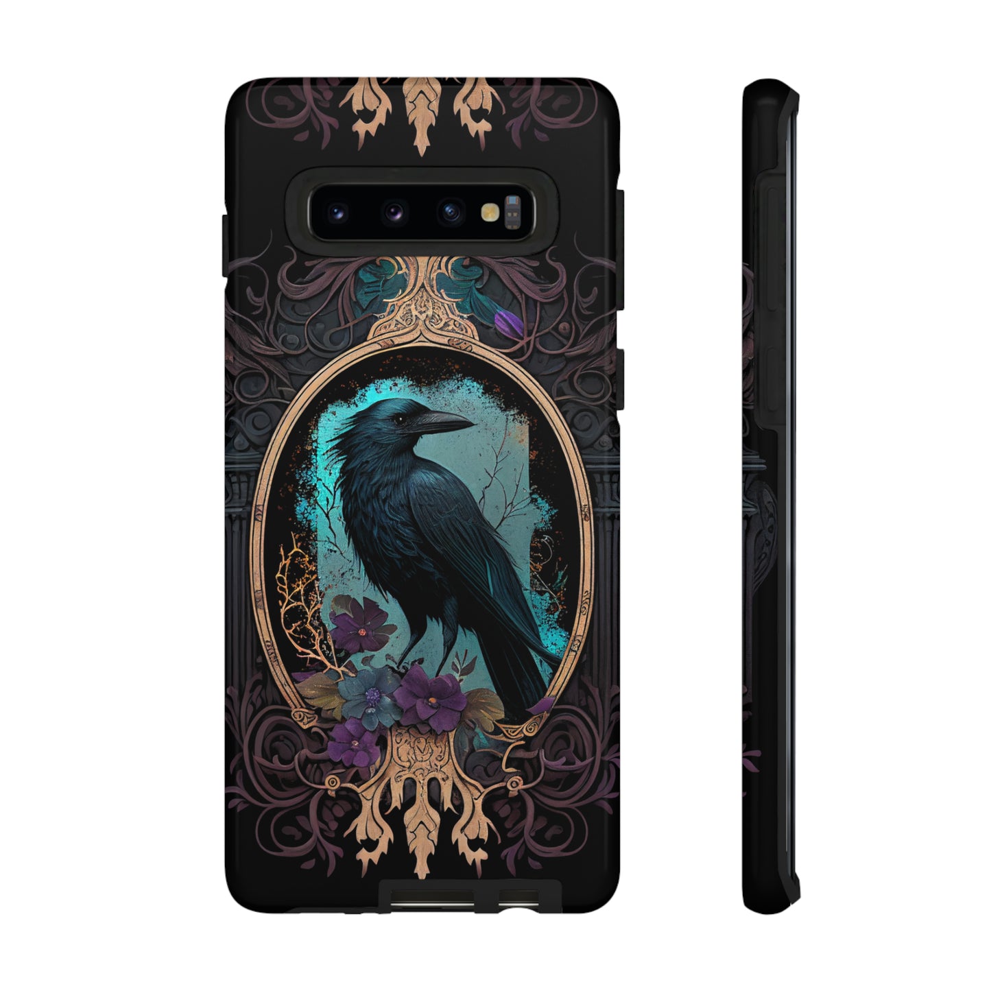 Blue Goth Raven iPhone Samsung and Google Pixel Phone cases!