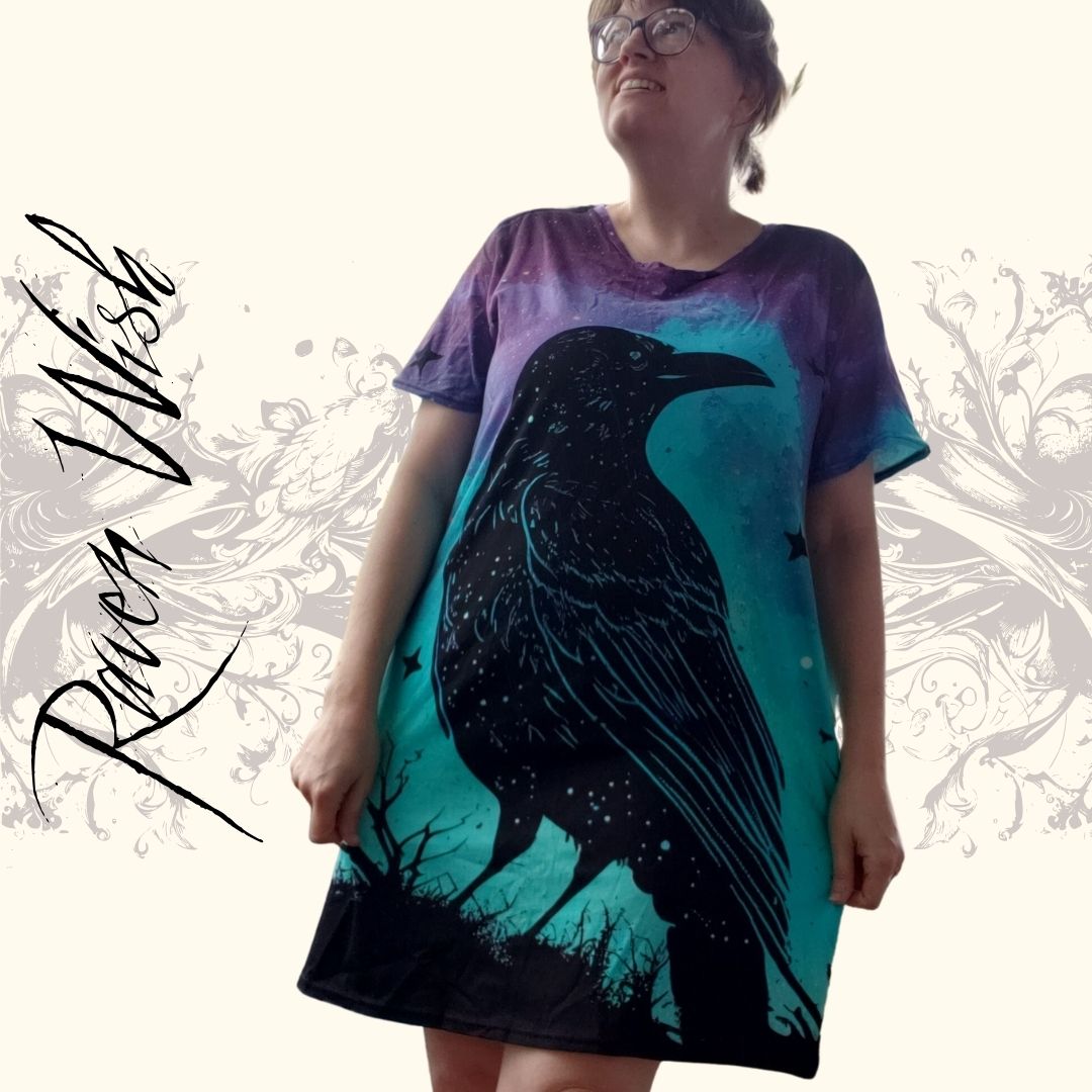 Galaxy Raven Spirit Dress Cotton Tshirt Style