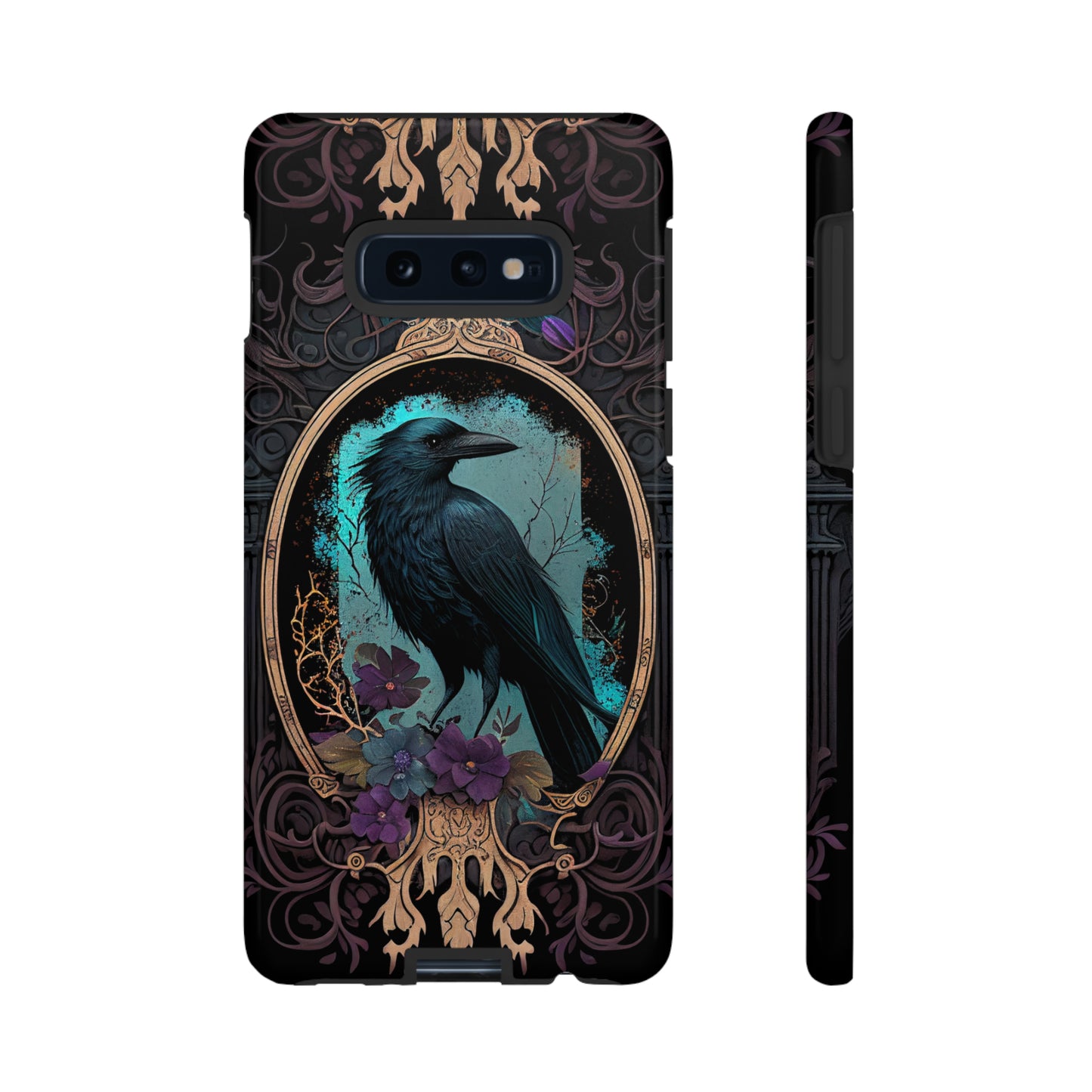 Blue Goth Raven iPhone Samsung and Google Pixel Phone cases!