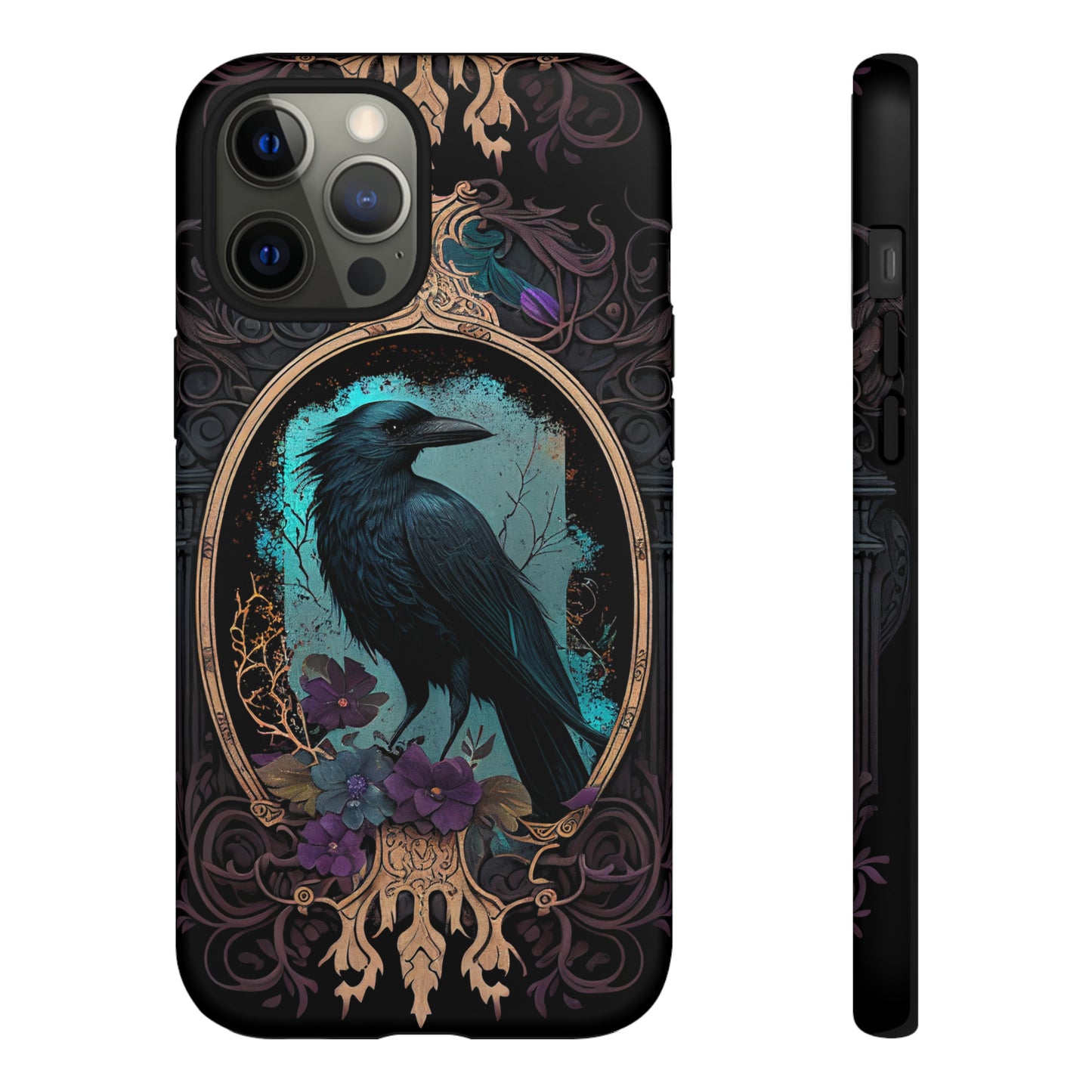 Blue Goth Raven iPhone Samsung and Google Pixel Phone cases!