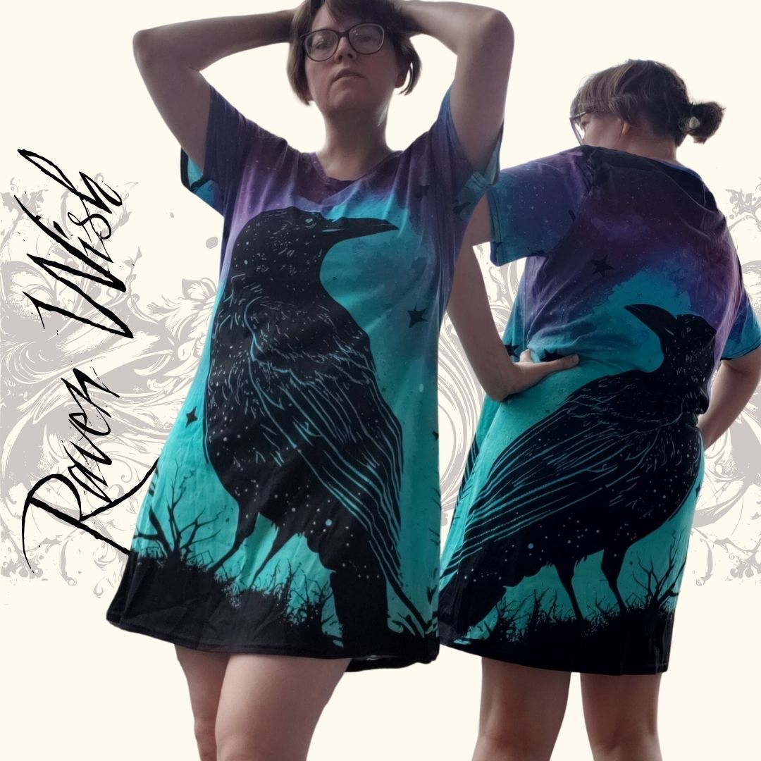 Galaxy Raven Spirit Dress Cotton Tshirt Style