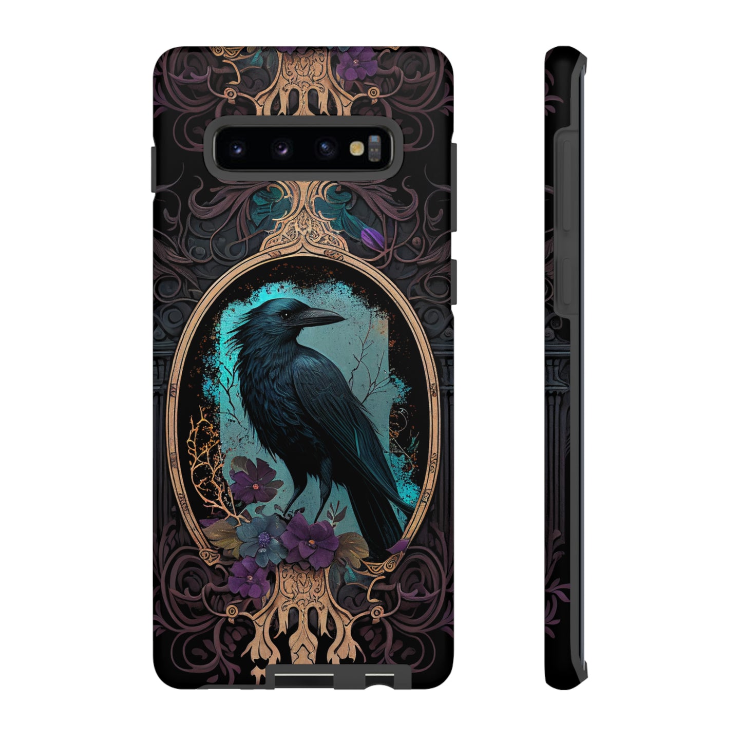 Blue Goth Raven iPhone Samsung and Google Pixel Phone cases!