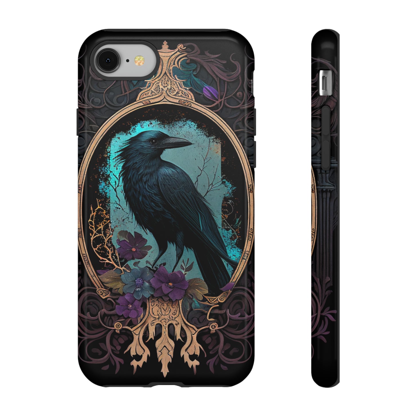 Blue Goth Raven iPhone Samsung and Google Pixel Phone cases!