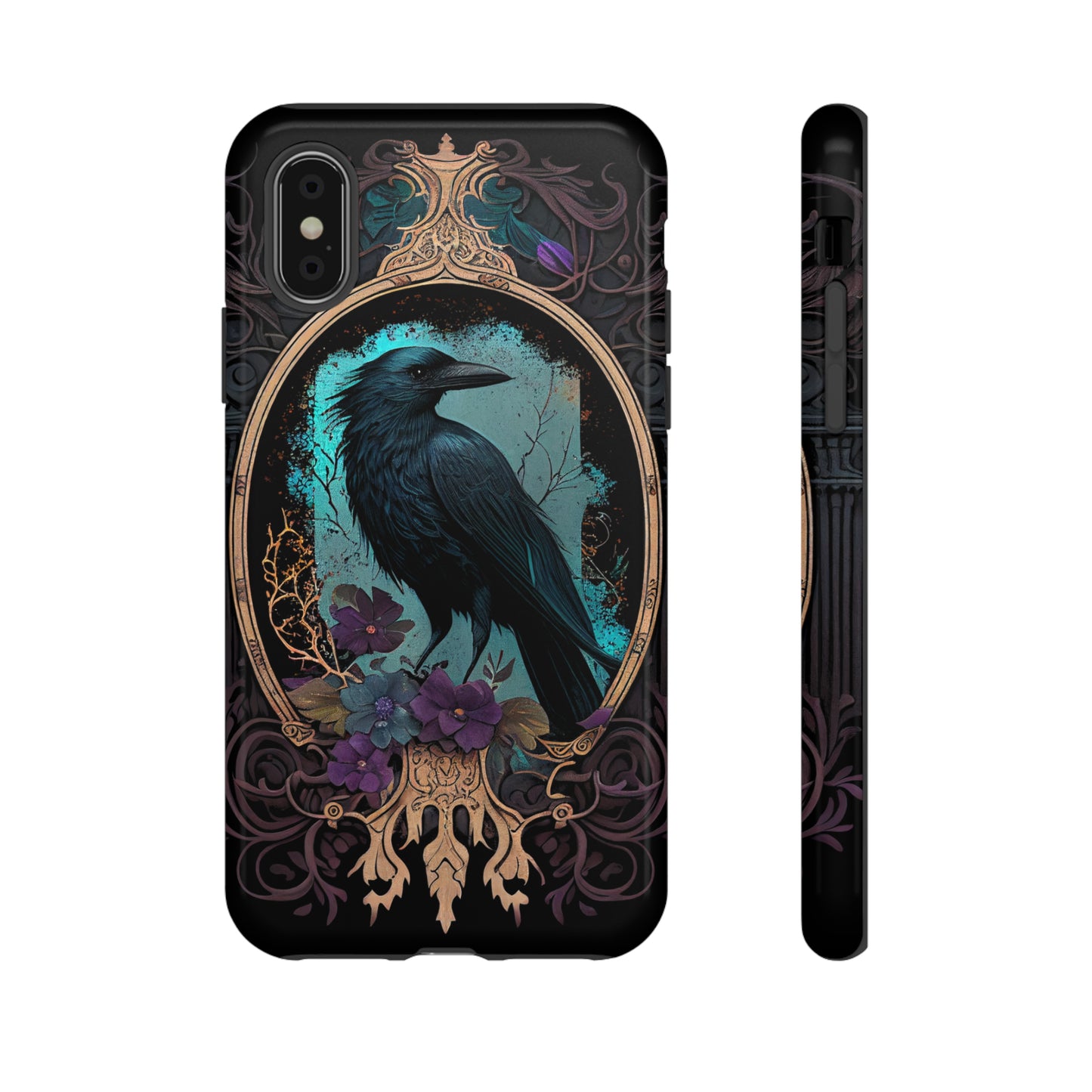 Blue Goth Raven iPhone Samsung and Google Pixel Phone cases!