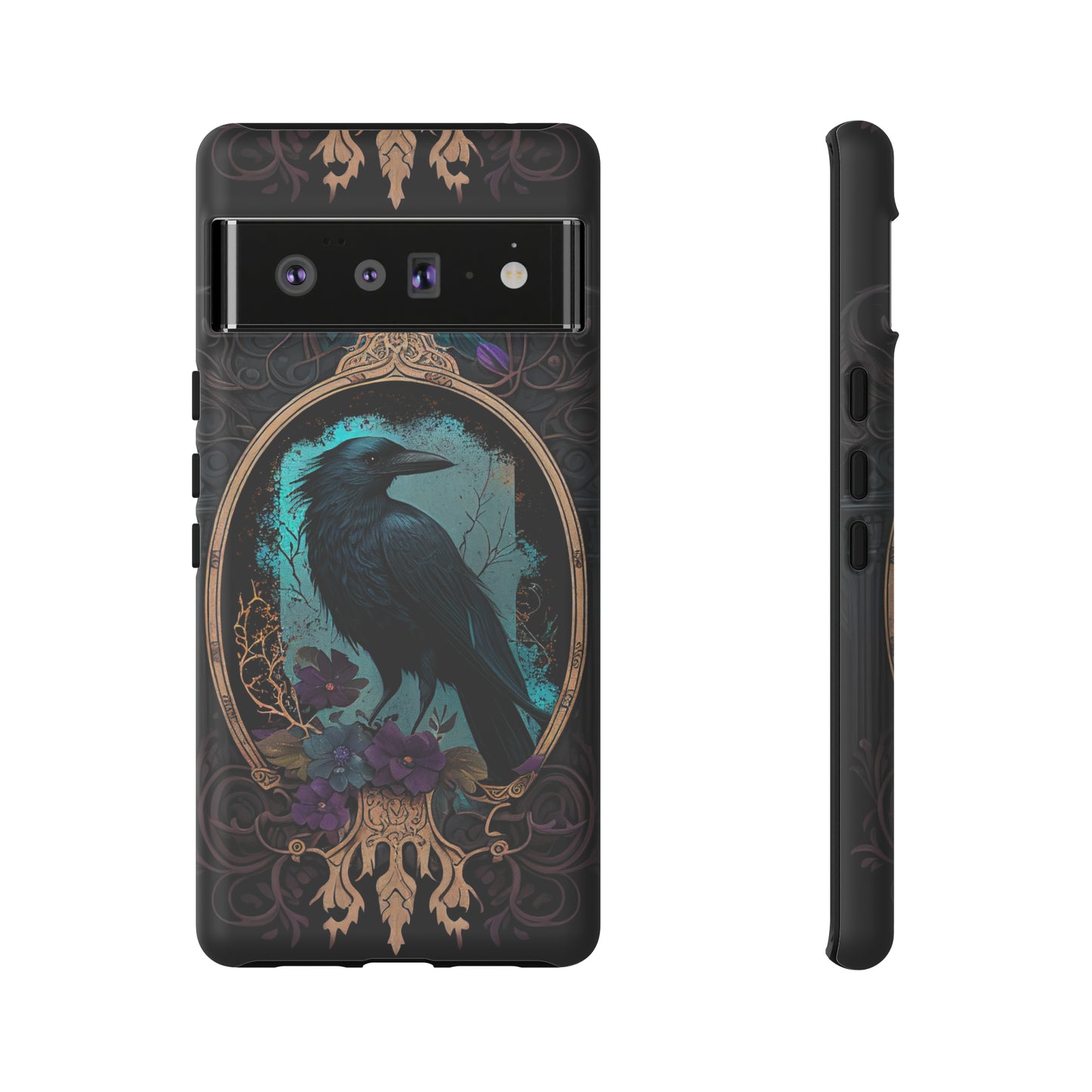 Blue Goth Raven iPhone Samsung and Google Pixel Phone cases!