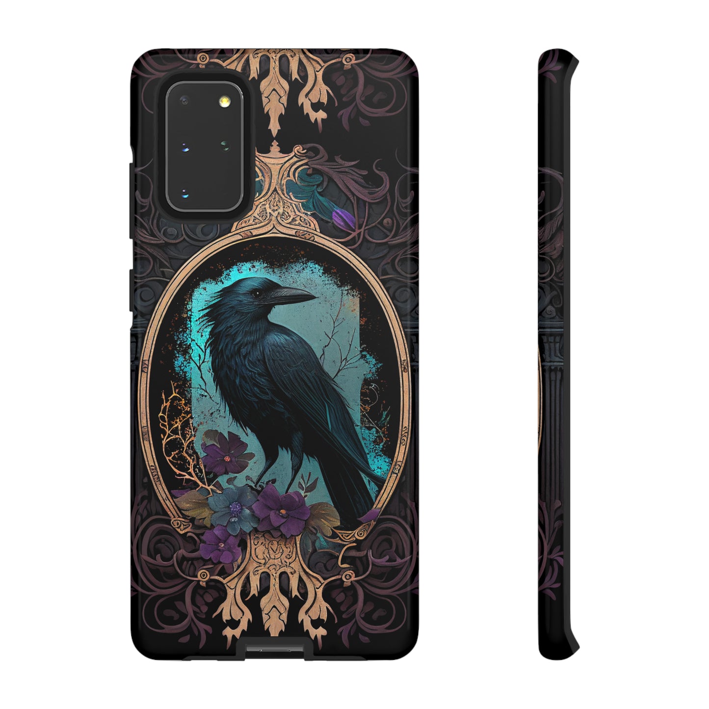 Blue Goth Raven iPhone Samsung and Google Pixel Phone cases!