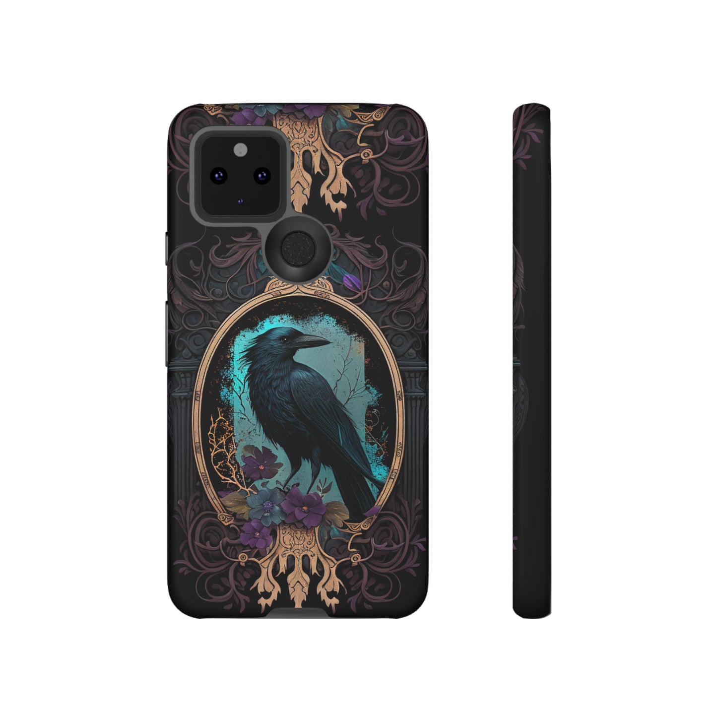 Blue Goth Raven iPhone Samsung and Google Pixel Phone cases!