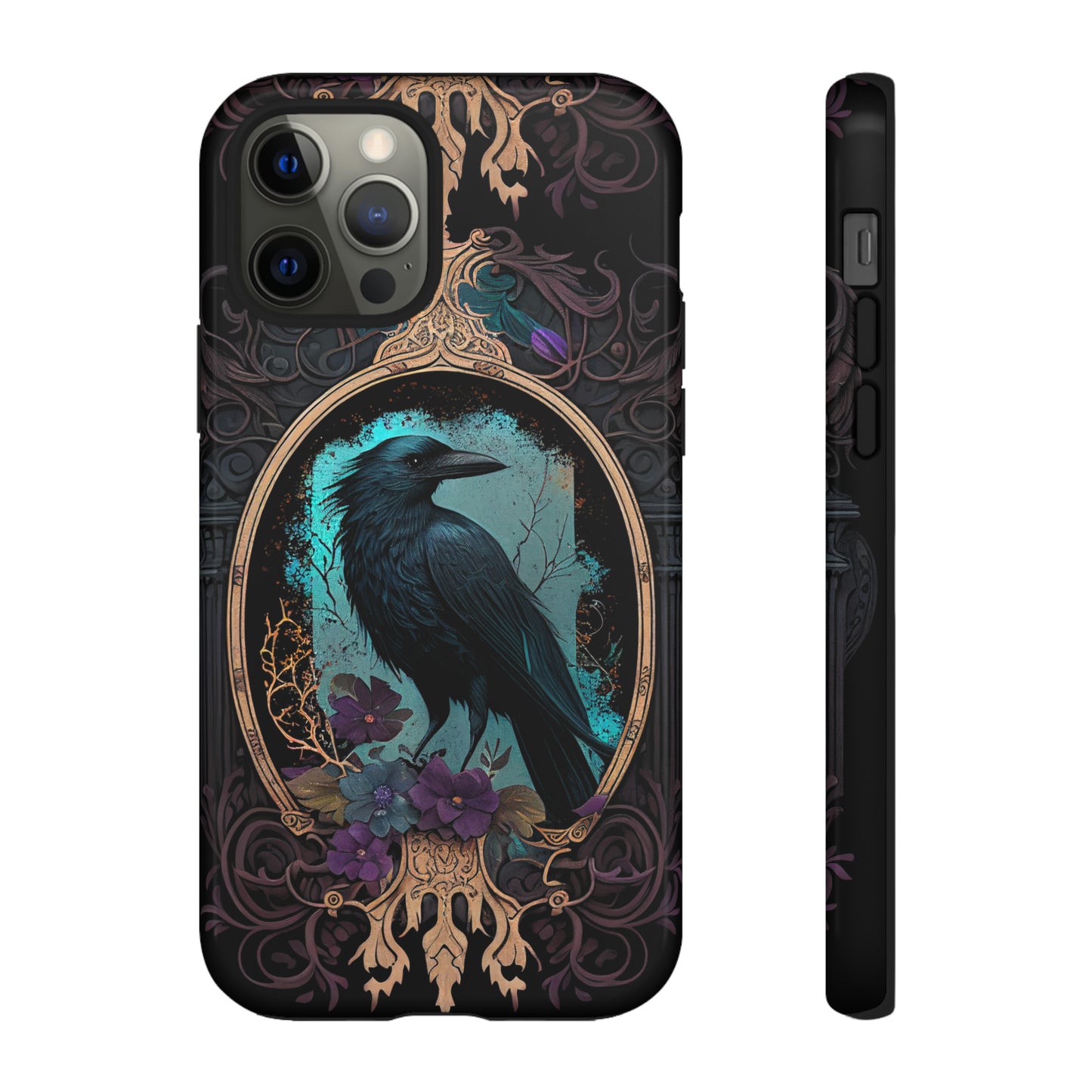 Blue Goth Raven iPhone Samsung and Google Pixel Phone cases!